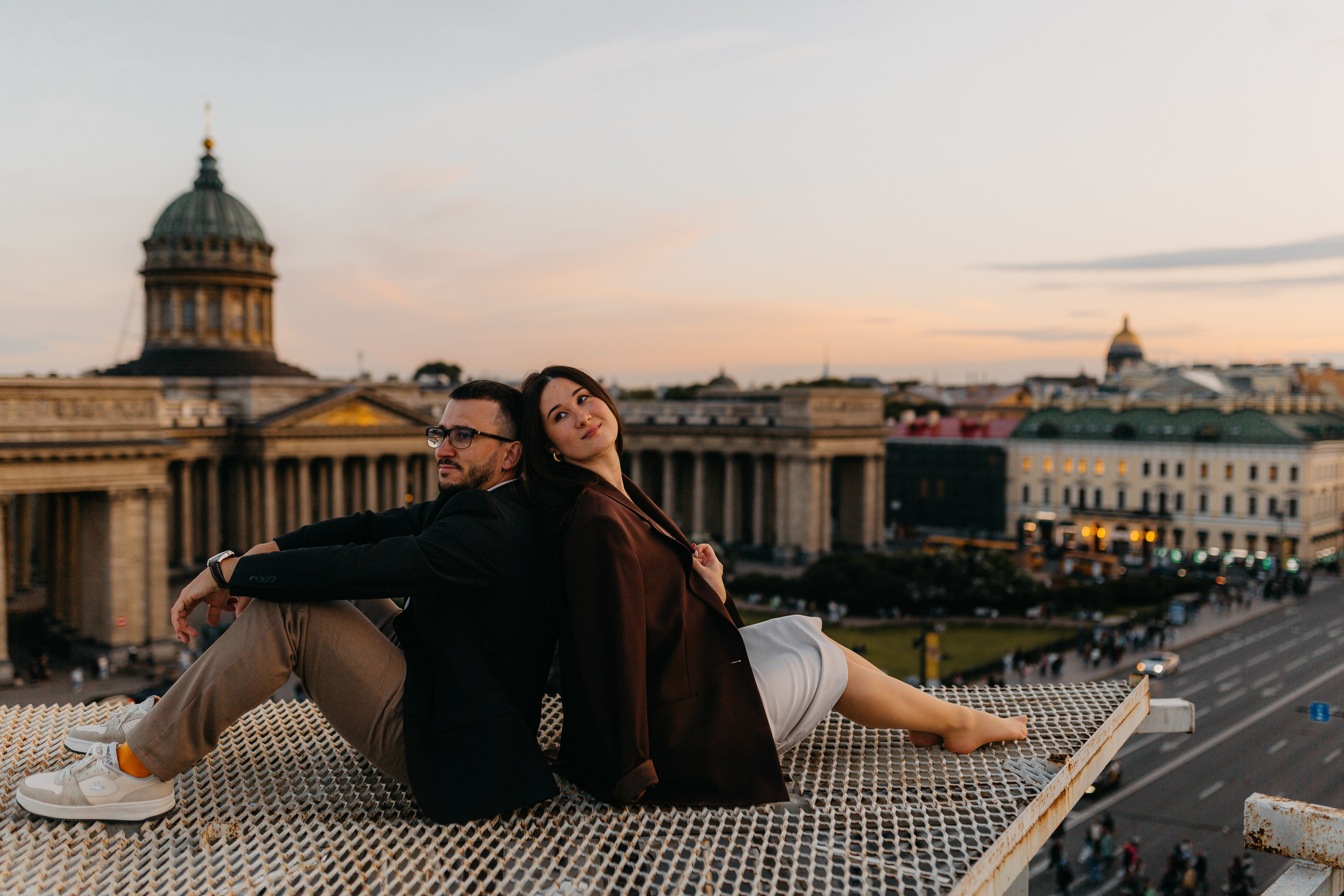 LoveStory на крышах Питера. Фотограф Санкт-Петербург Князева Елизавета