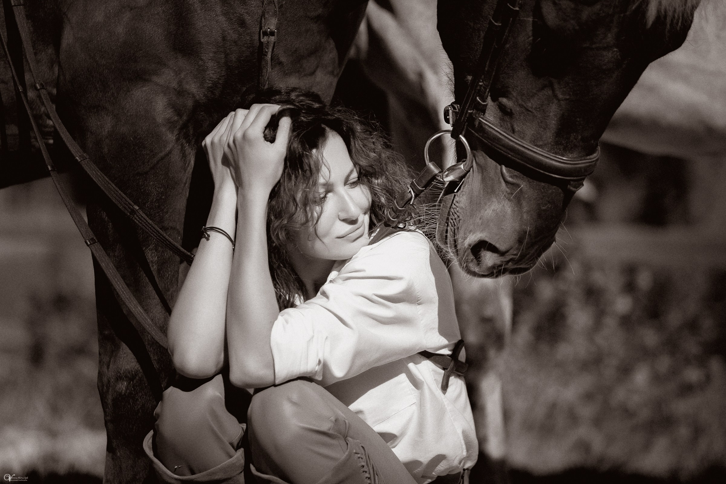 Фотосессия с лошадьми в катри-стиле. Фотограф женский и мужской портрет Санкт-Петербург