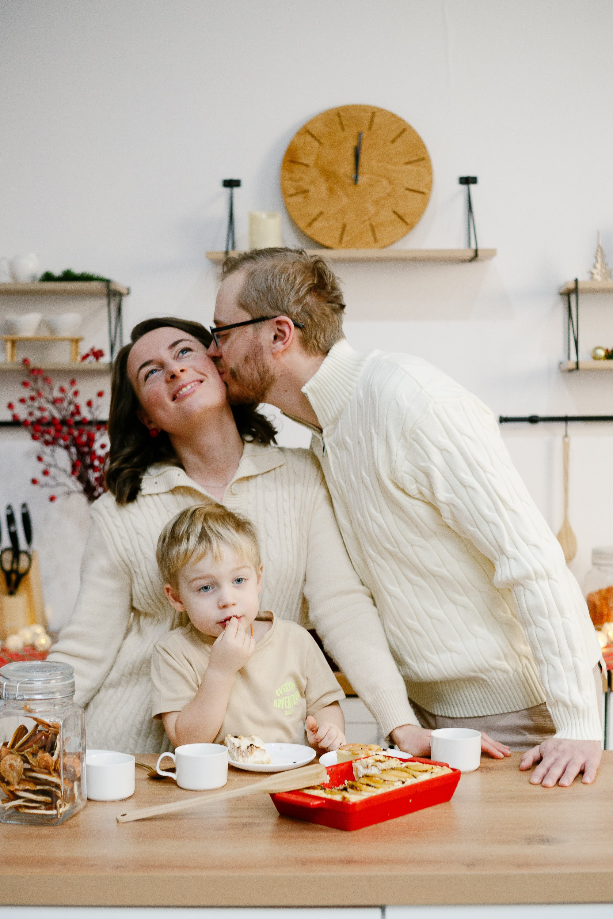 Новогодняя семейная фотосессия в студии