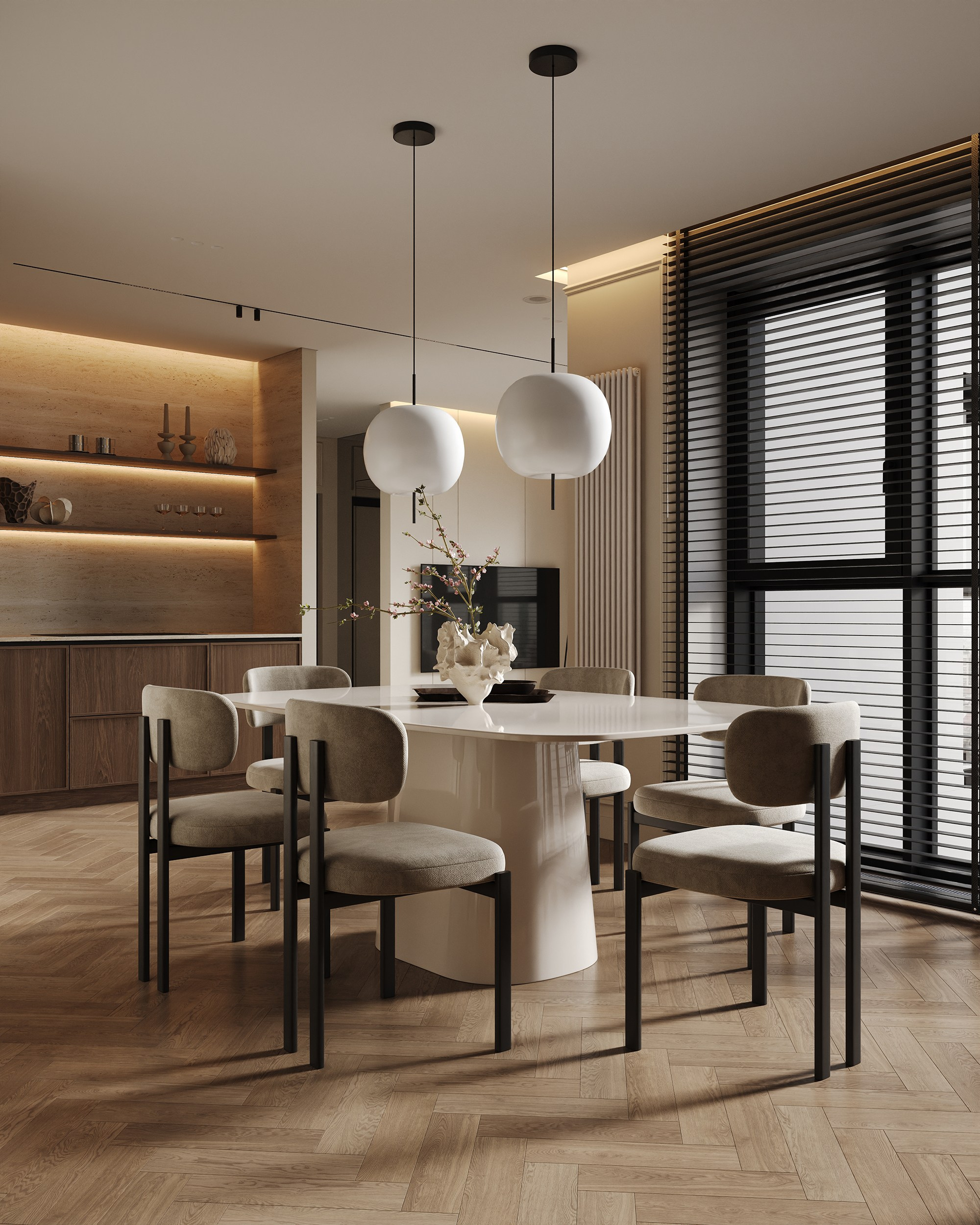 Кухня-гостиная «Одинарка». 3D визуализация интерьера Надежда Соколова