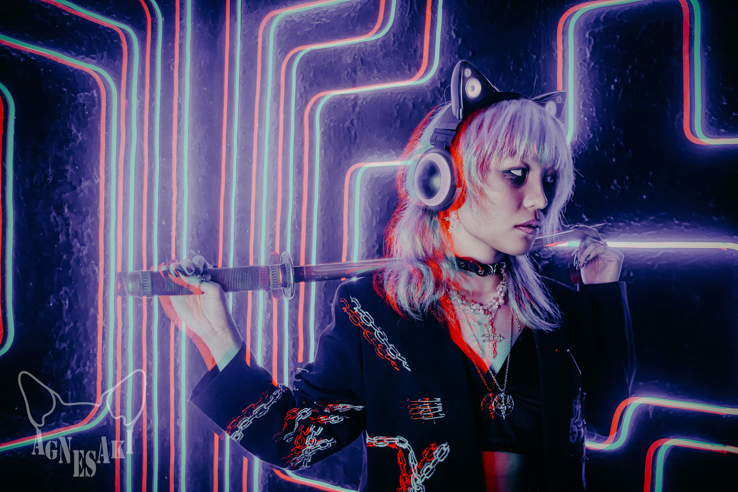 Neon. Agnes Aki  Твой НЮ фотограф в Москве