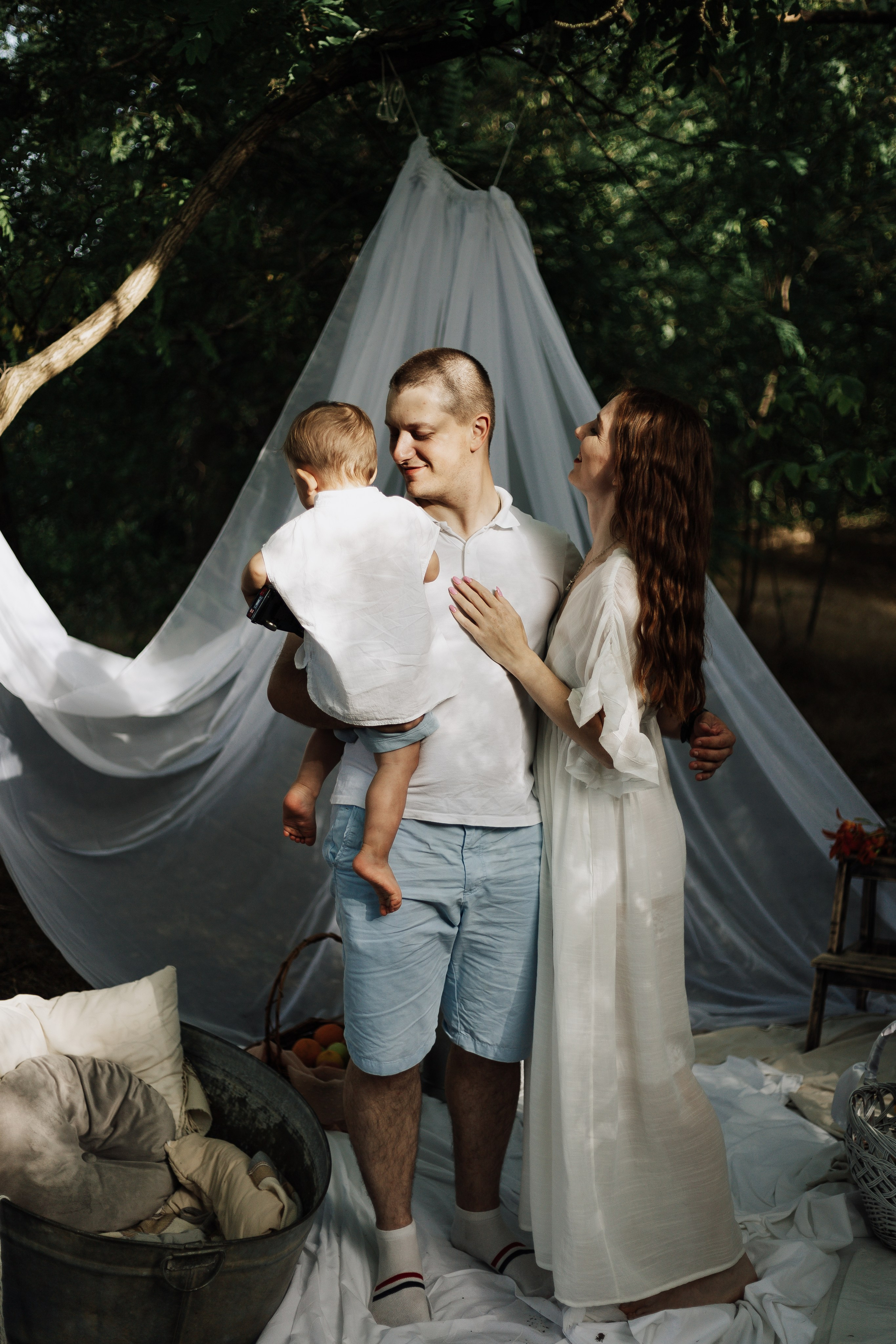 Артем, Вероника и Арсений на пикнике. Фотограф в Крыму | Виктория Нотевская