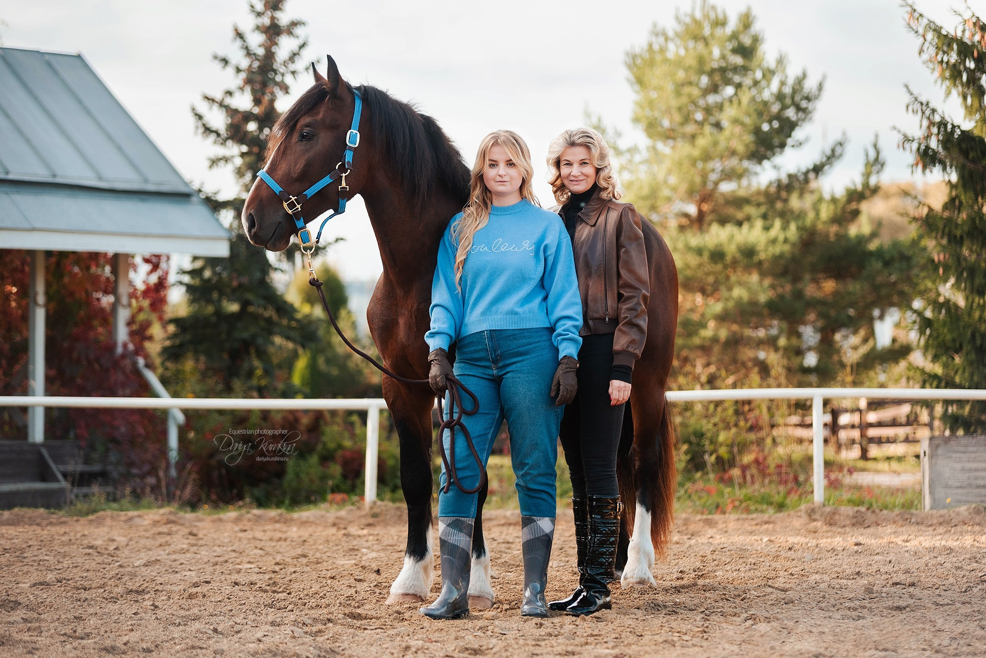 Анастасия, Татьяна и Волконский. Конный фотограф Куракина Дарья • Фотосессии с лошадьми
