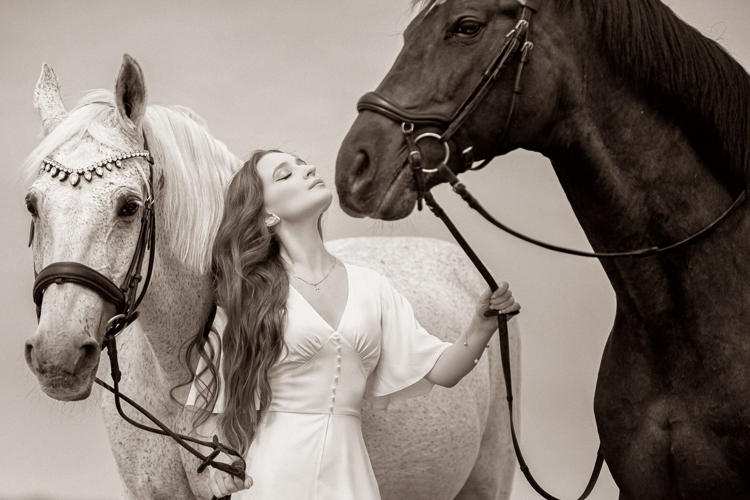 Фотосессии с лошадьми летом. Фотограф женский и мужской портрет Санкт-Петербург