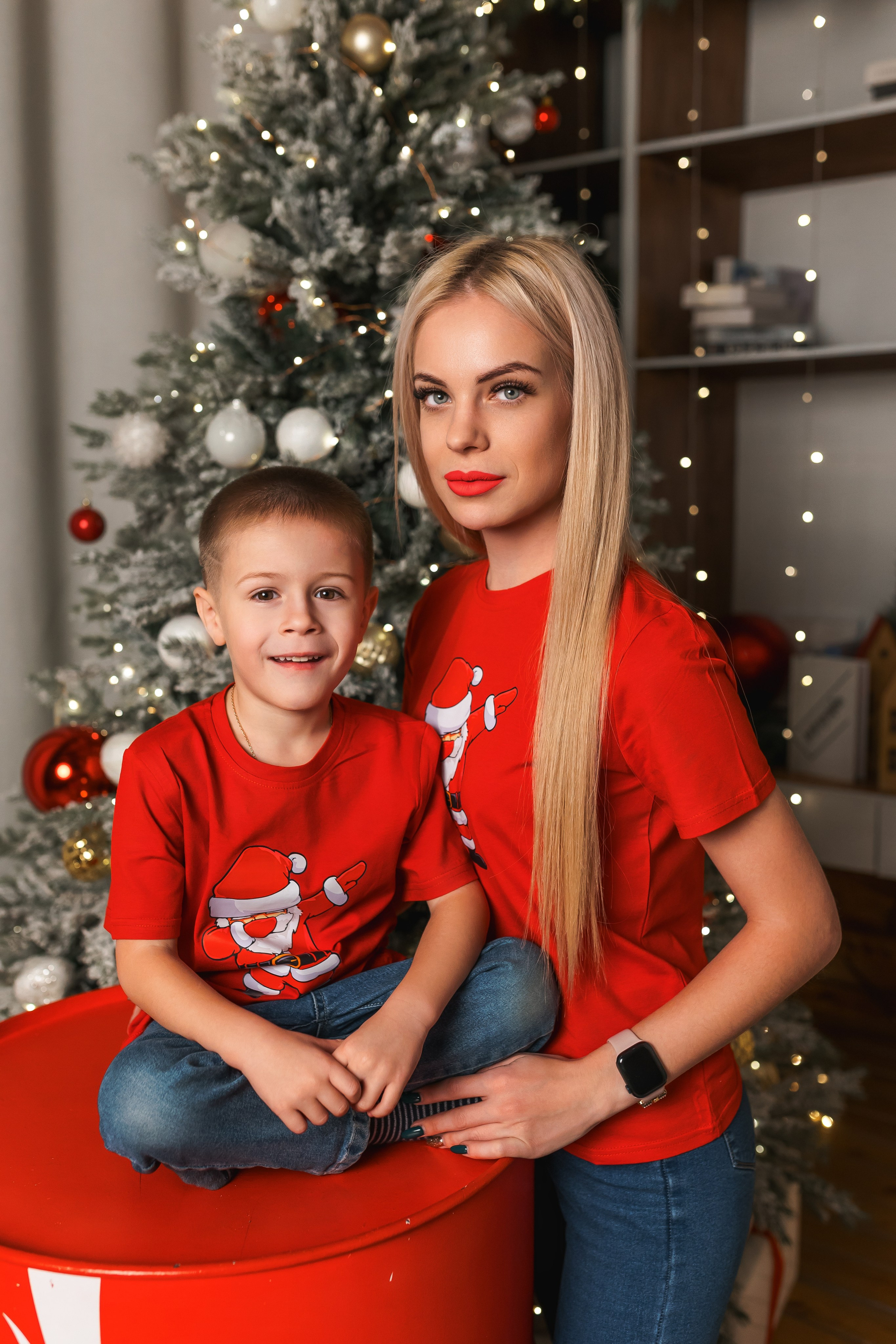 Новогодний фотосет двух семей. Свадебный фотограф в Хабаровске