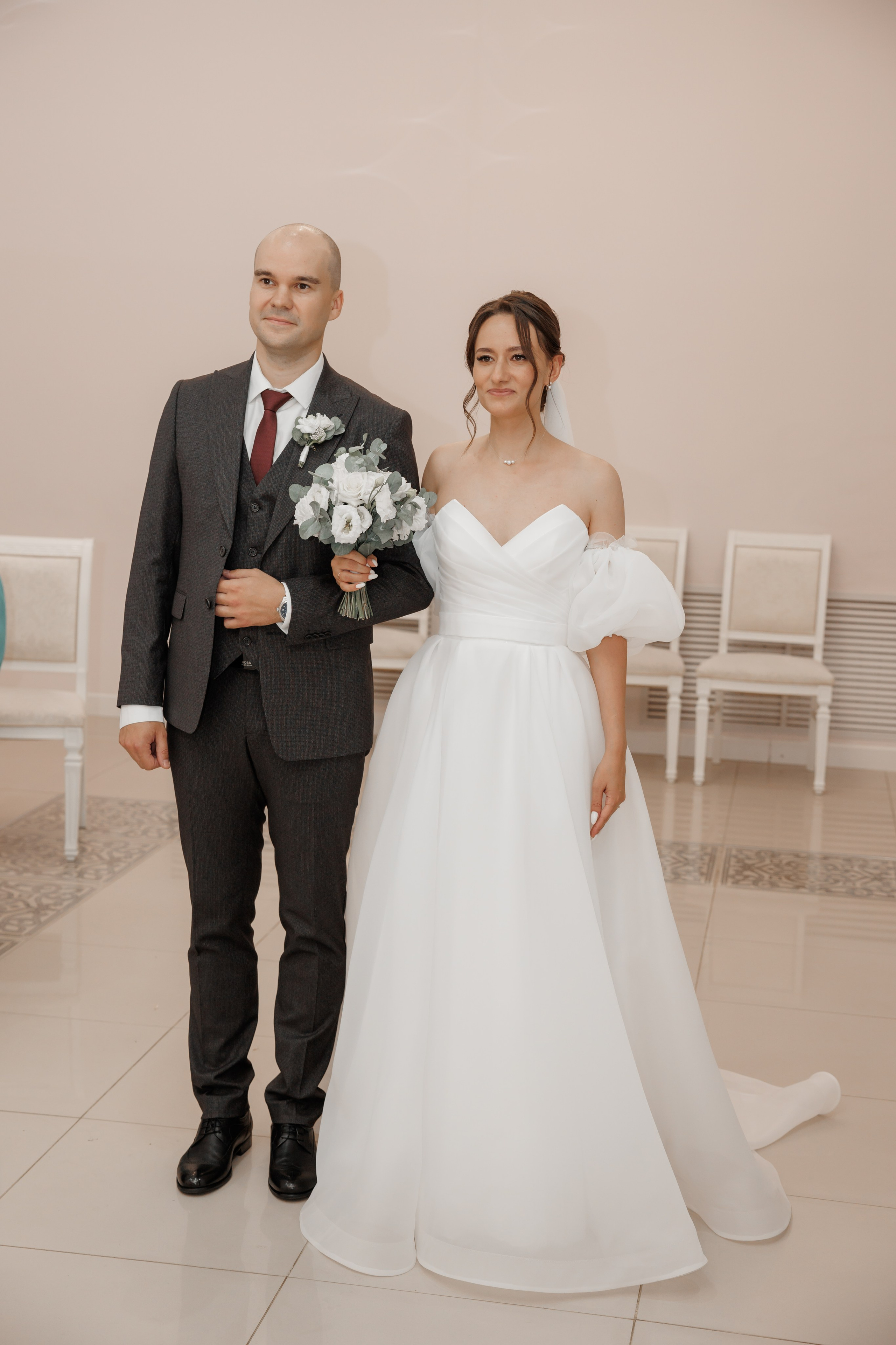 Полина и Дмитрий, загородный клуб «Барин», ЗАГС в г. Пушкино. Свадебный и репортажный фотограф (Москва, Королев и другие)