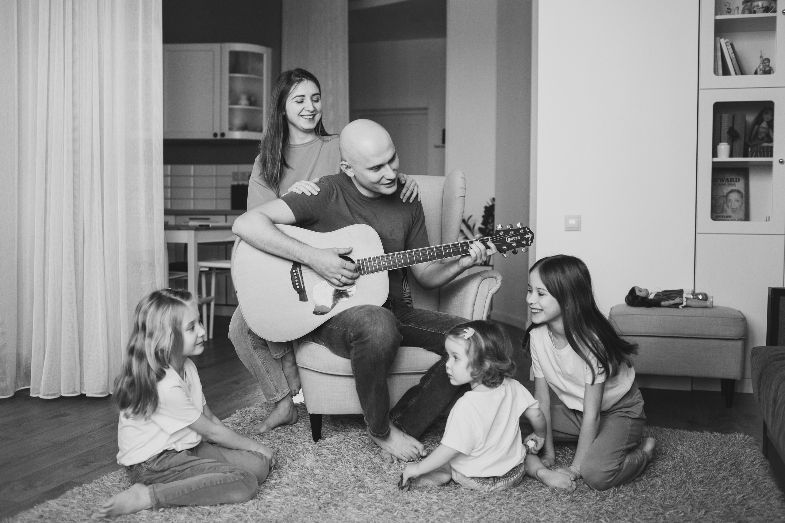 Семья Пети и Алёны (домашняя фотосессия). Семейный и детский фотограф и видеограф в Москве, Дрокина Наталья