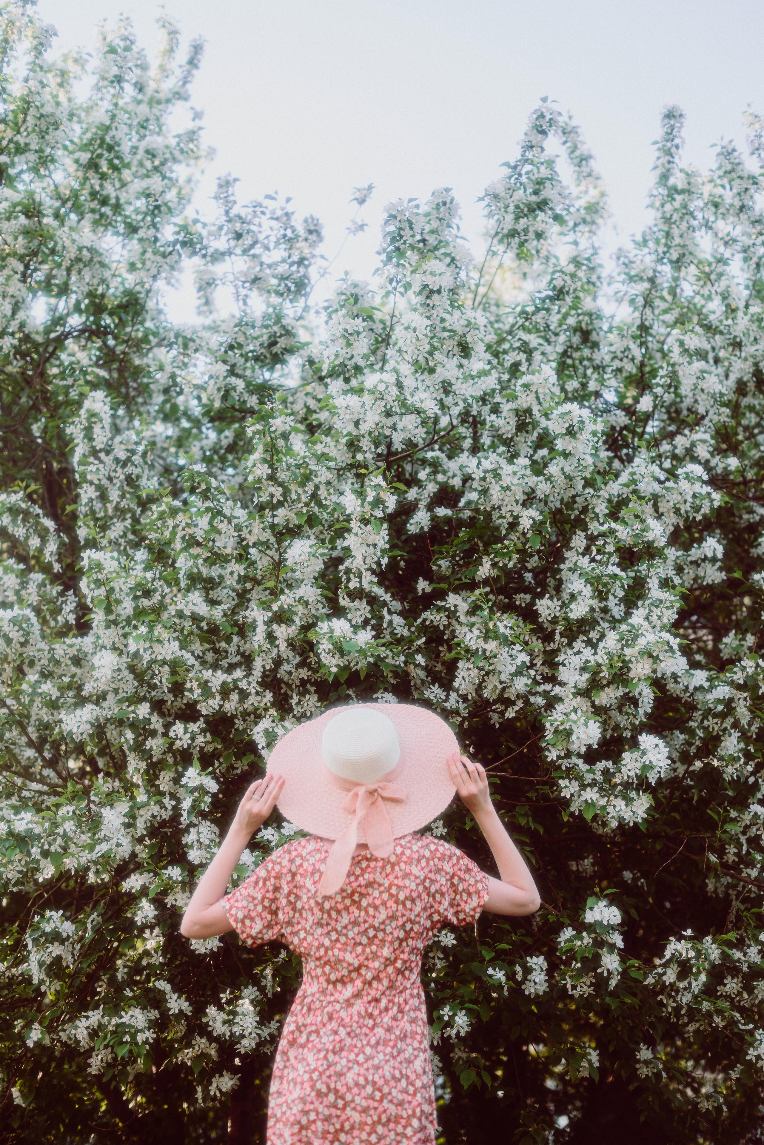 Фотосессия в цветущих яблонях в г. Кемерово