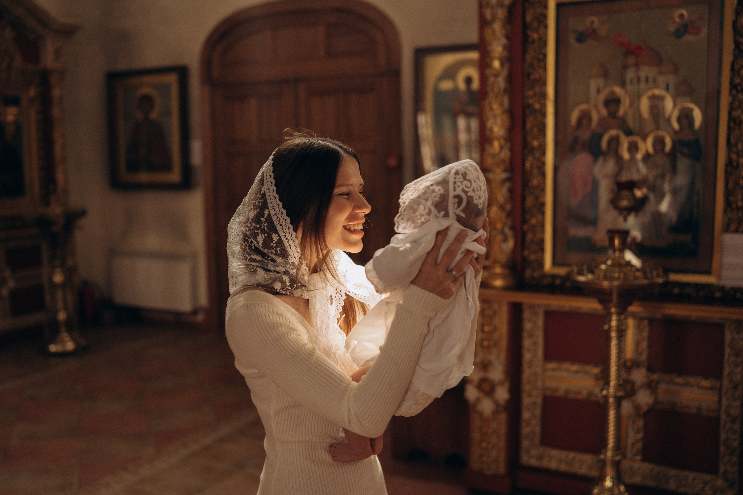 Крещение Серафимы. Фотограф новорождённых и семейный фотограф в Иваново Любовь Капранова