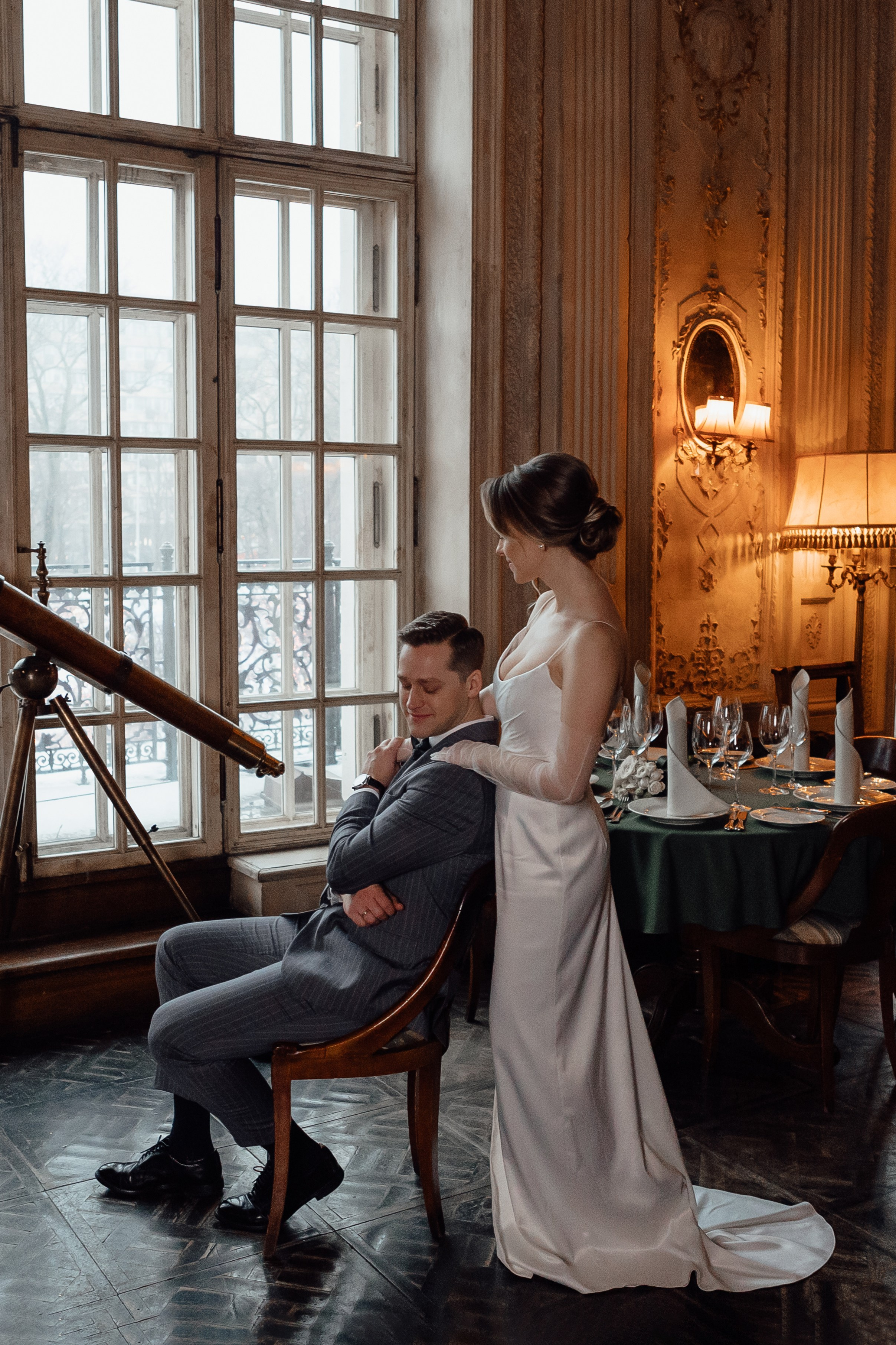 Свадебная фотосессия в кафе Пушкин