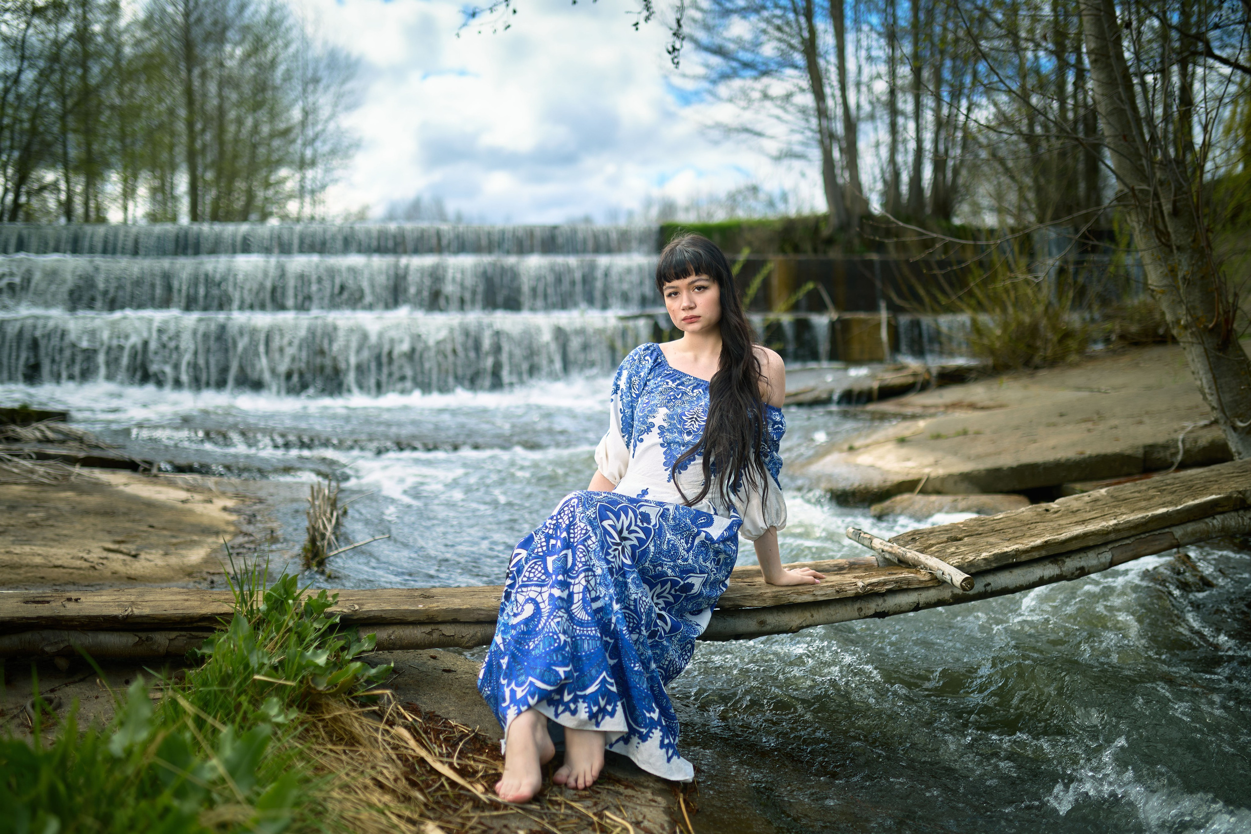 фотосессия, девушка на водопаде в торхлово, чебоксары