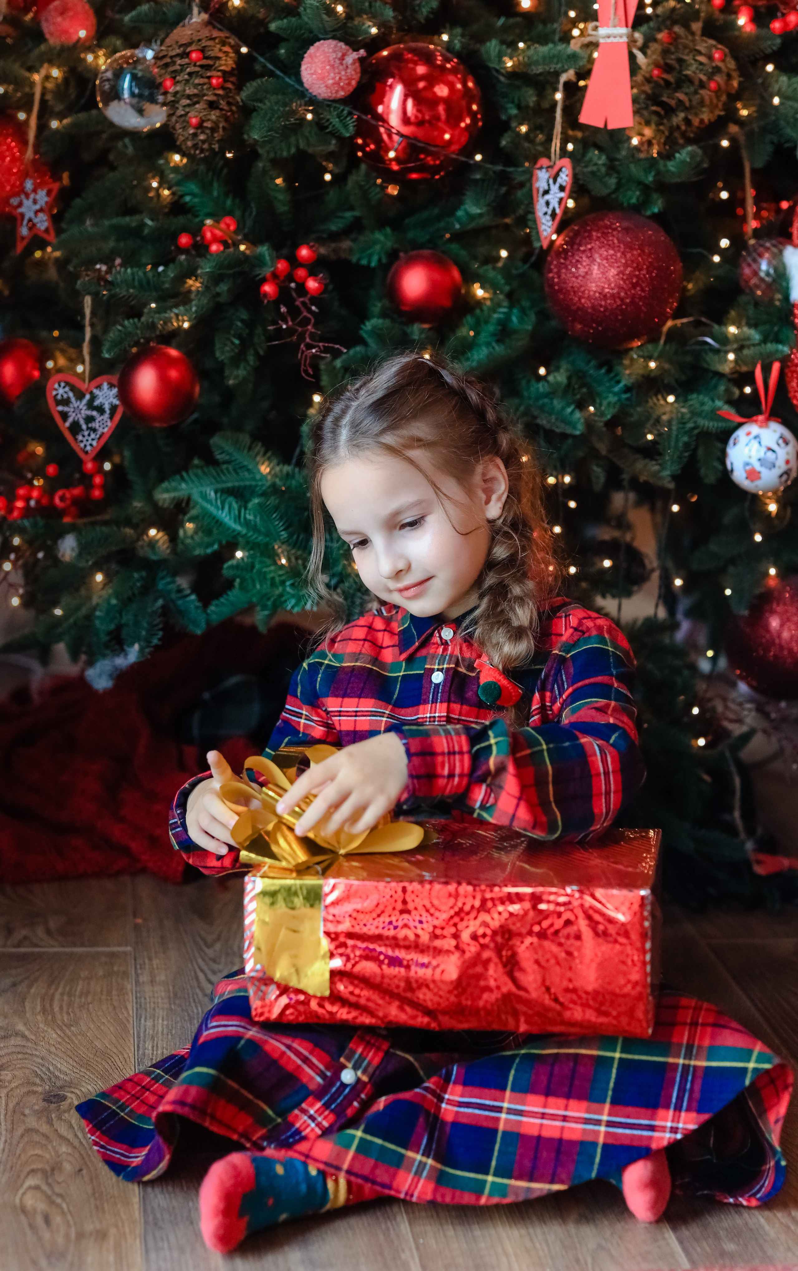 Новогодняя фотосессия с Дедом Морозом в усадьбе с подарками