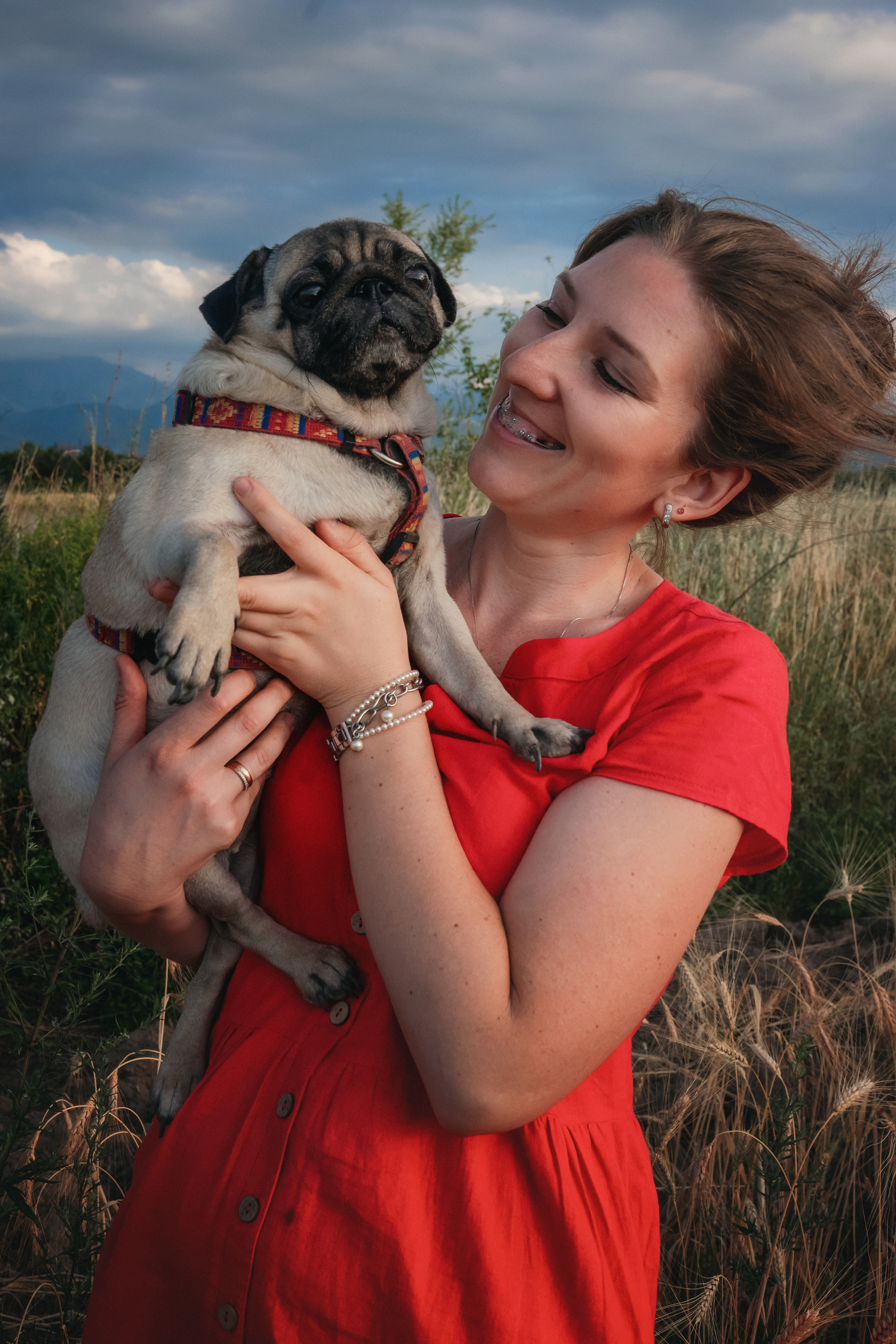 Миша, Настя, Полина и Леша в поле. Семейный фотограф в Алматы Анжелика Али Номан