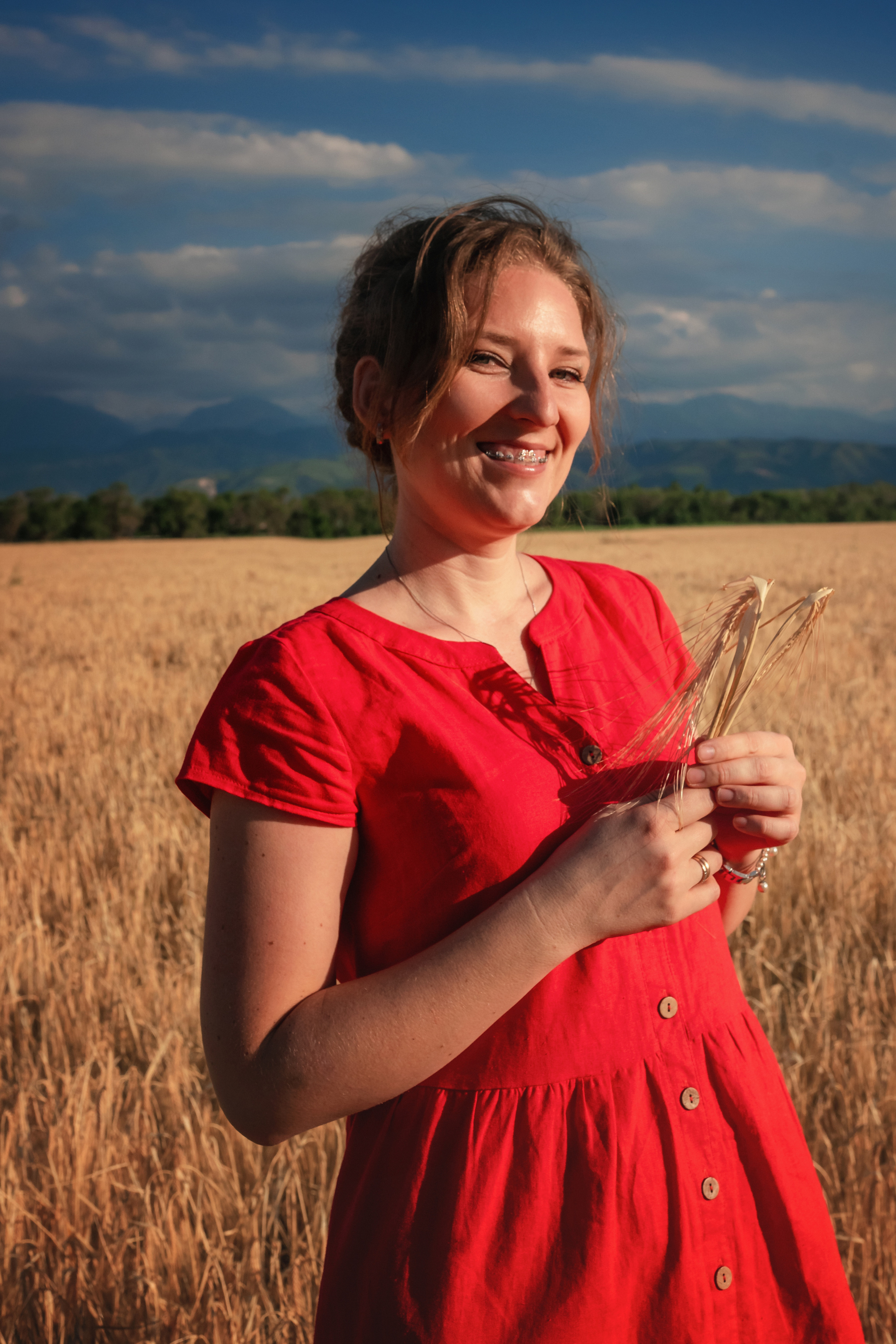 Миша, Настя, Полина и Леша в поле. Семейный фотограф в Алматы Анжелика Али Номан