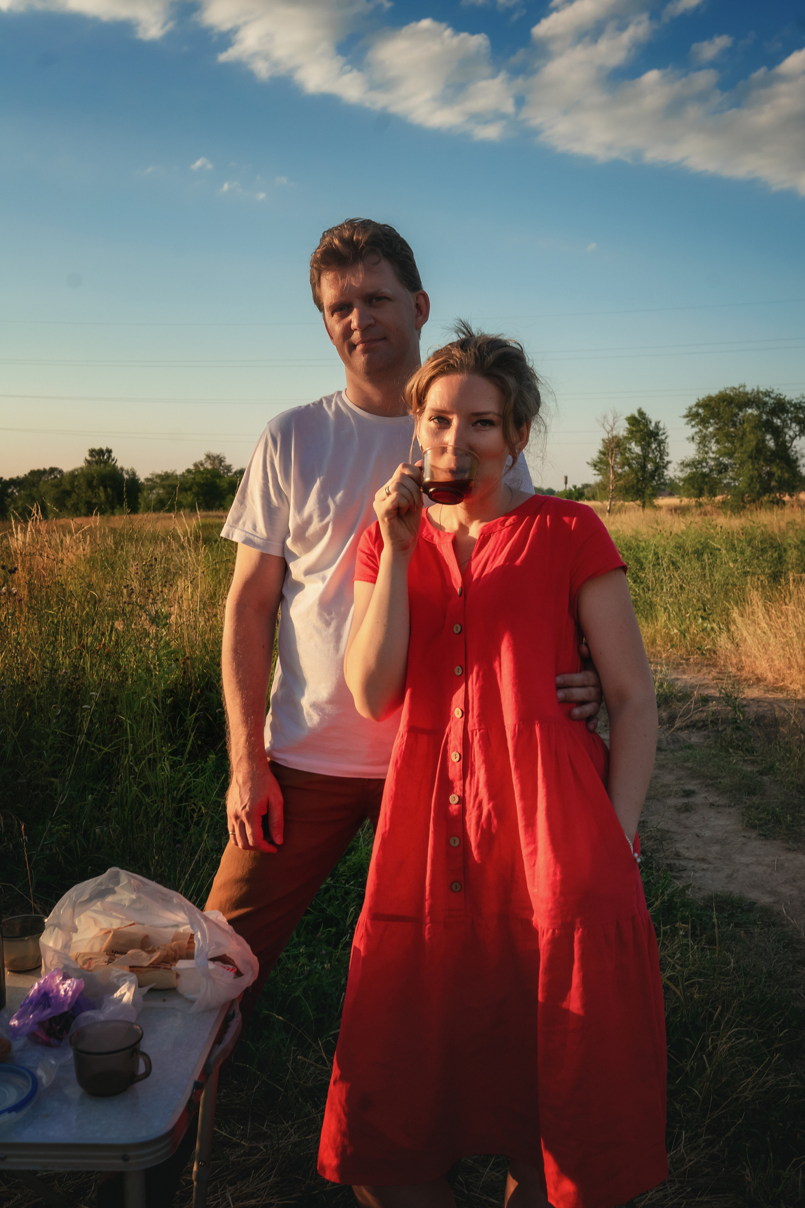 Миша, Настя, Полина и Леша в поле. Семейный фотограф в Алматы Анжелика Али Номан