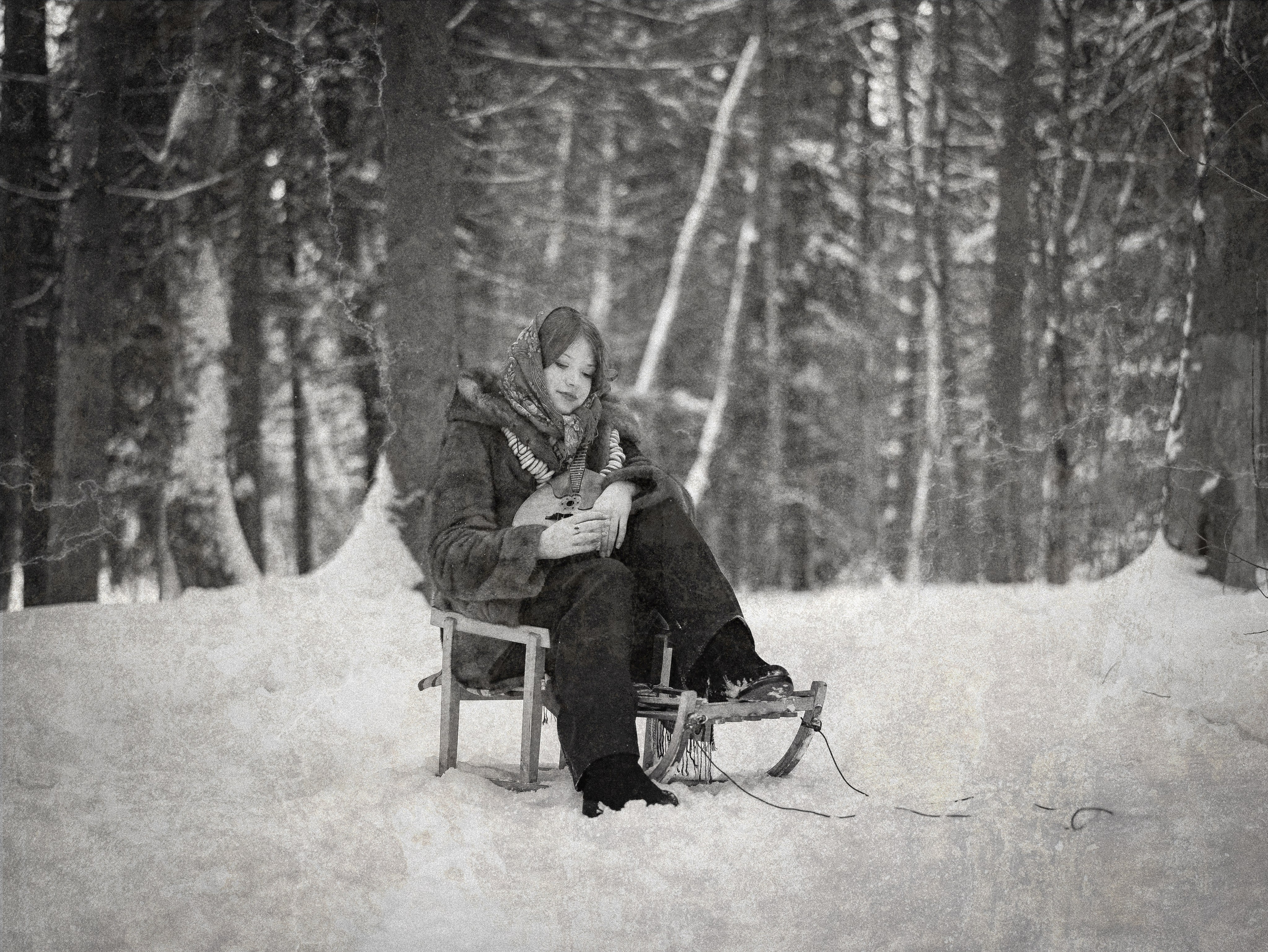 Ольга — фотосессия в зимнем стиле. Фотограф Москва