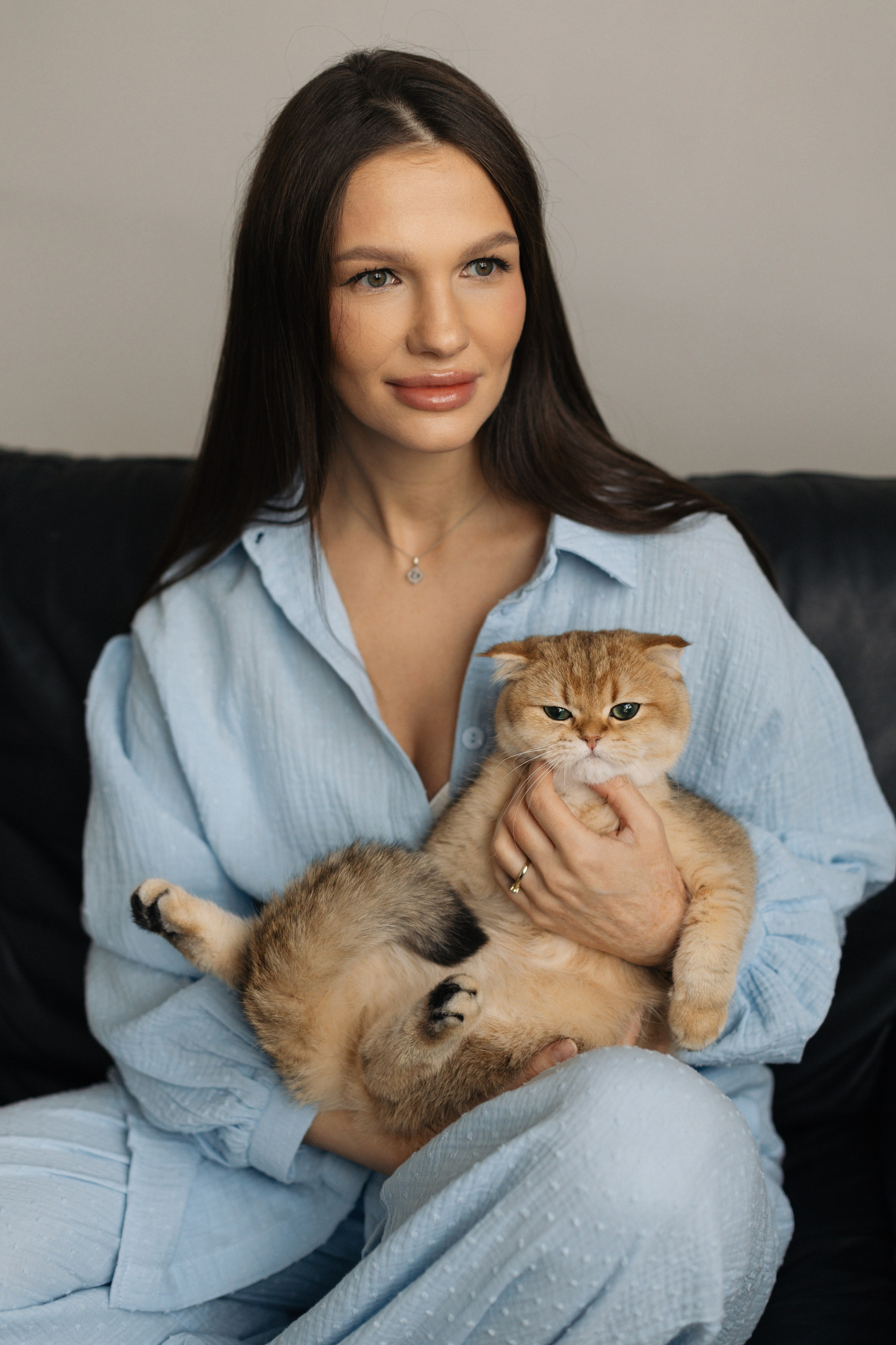 Фотосессия беременности с кошкой — фотограф Кристина Филимонова