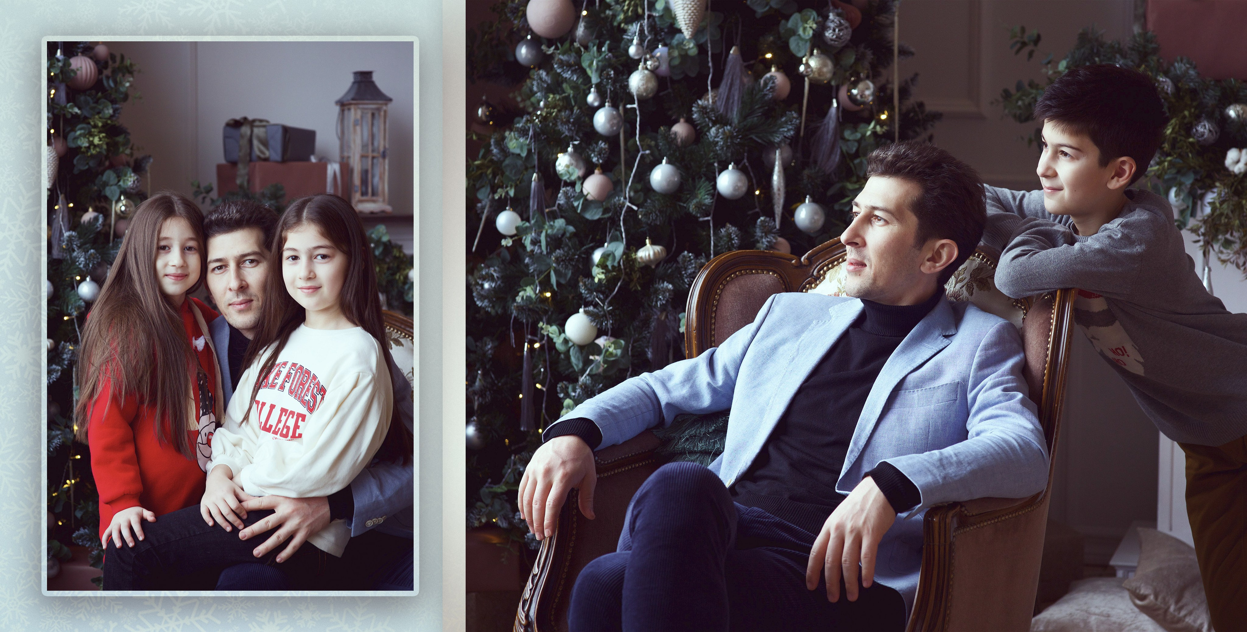 Большая дружная семья в Рождественской фотостудии. Фотохудожник Наталия Кирсанова