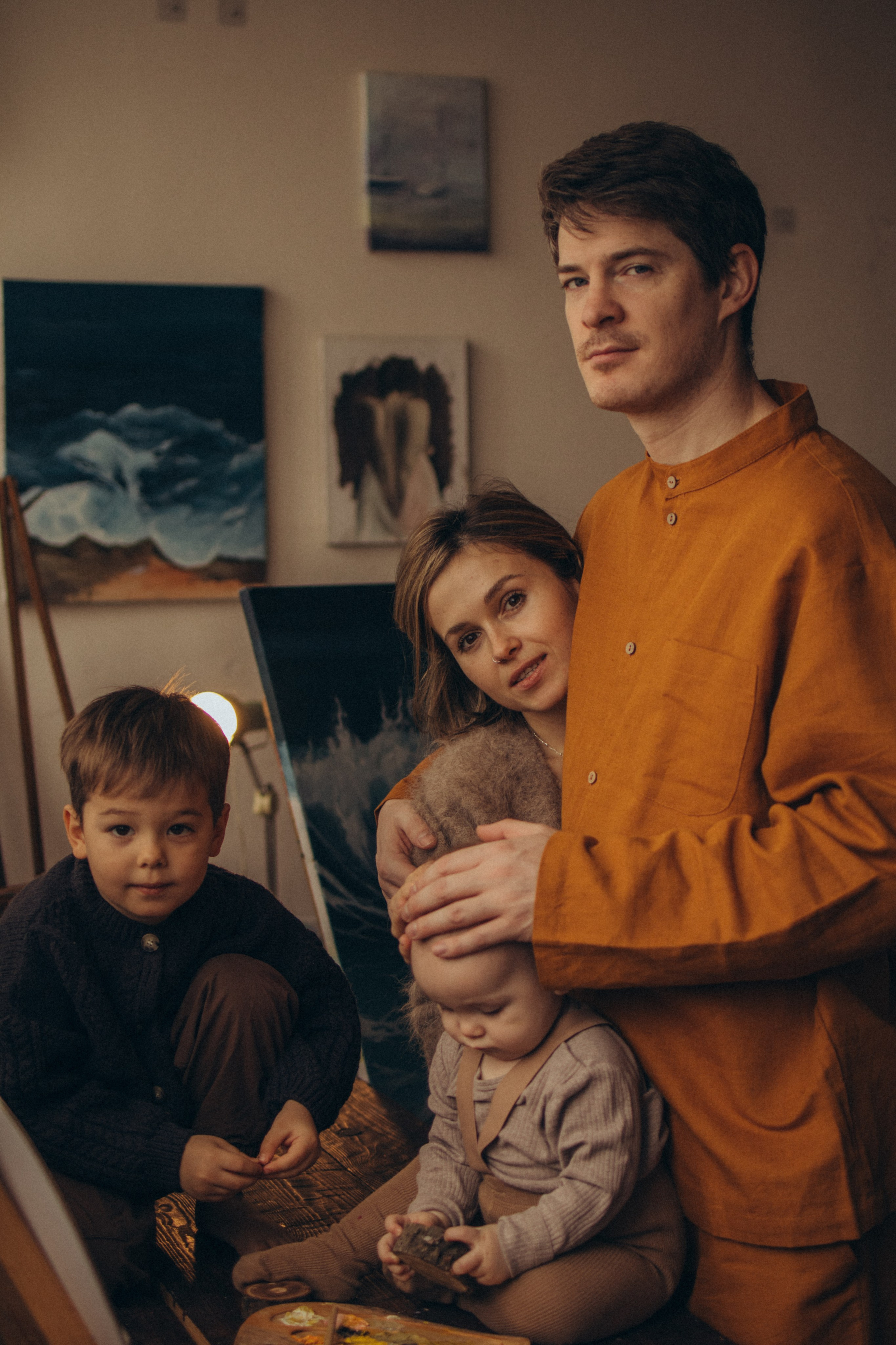 Сергей, Анастасия и малыши Стёпа и Мироша. Семейный фотограф Москва