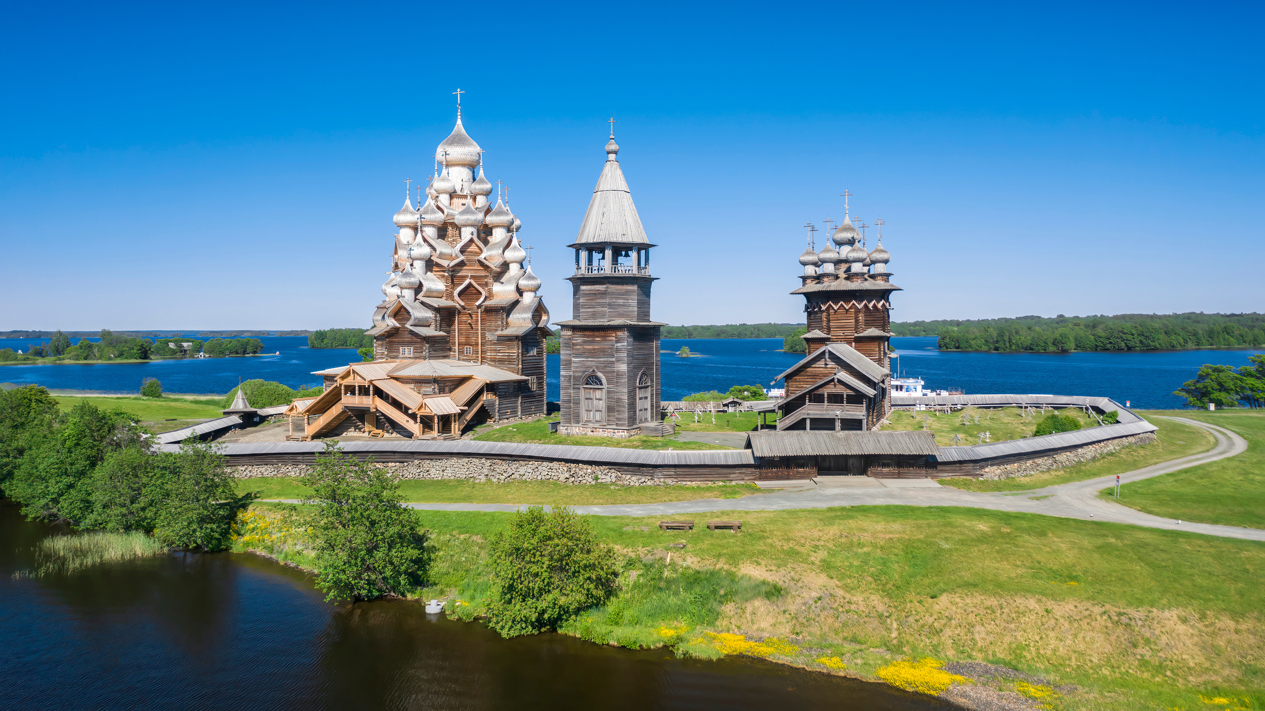 Кижи (историко-архитектурный музей). Аэросъемка. Фото и Видео в Карелии. Алексей Фрилунд