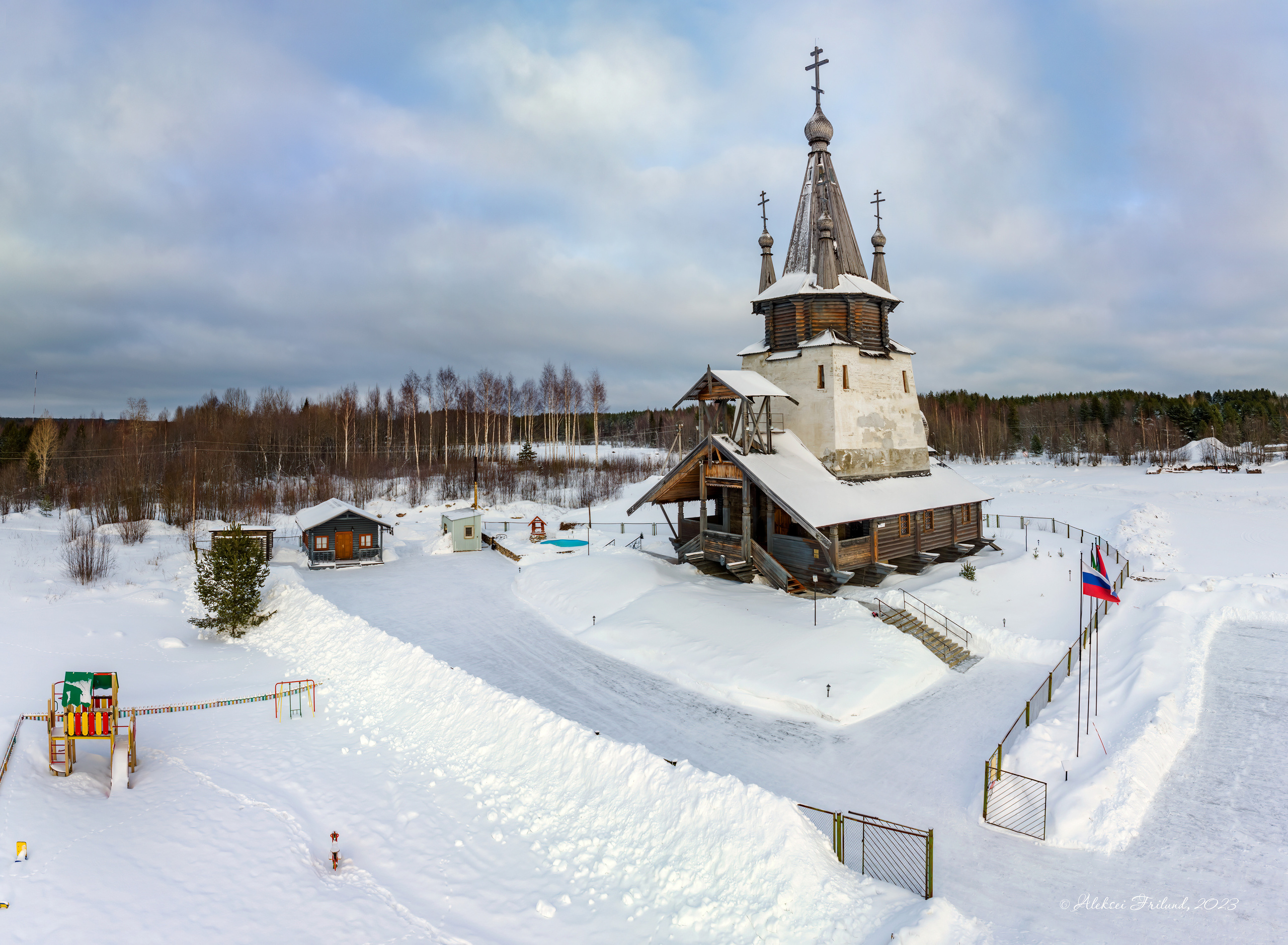 Деревянная архитектура Карелии. Аэросъемка. Фото и Видео в Карелии. Алексей Фрилунд