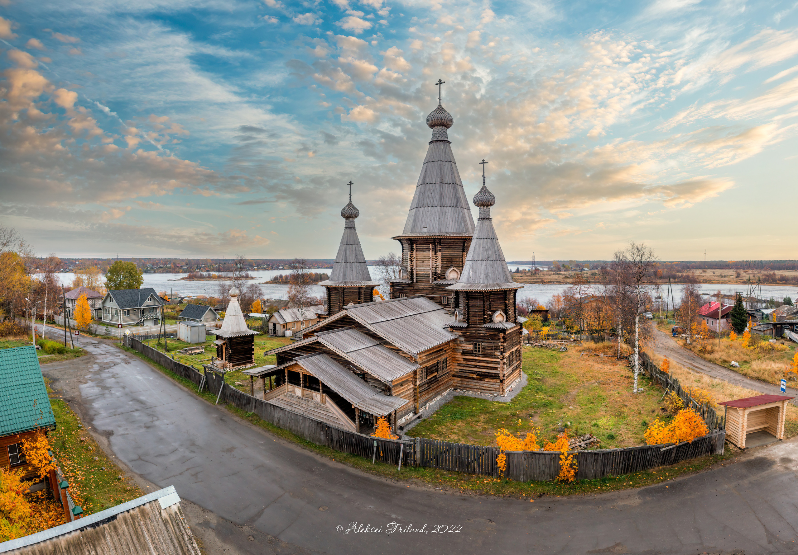 Деревянная архитектура Карелии. Аэросъемка. Фото и Видео в Карелии. Алексей Фрилунд