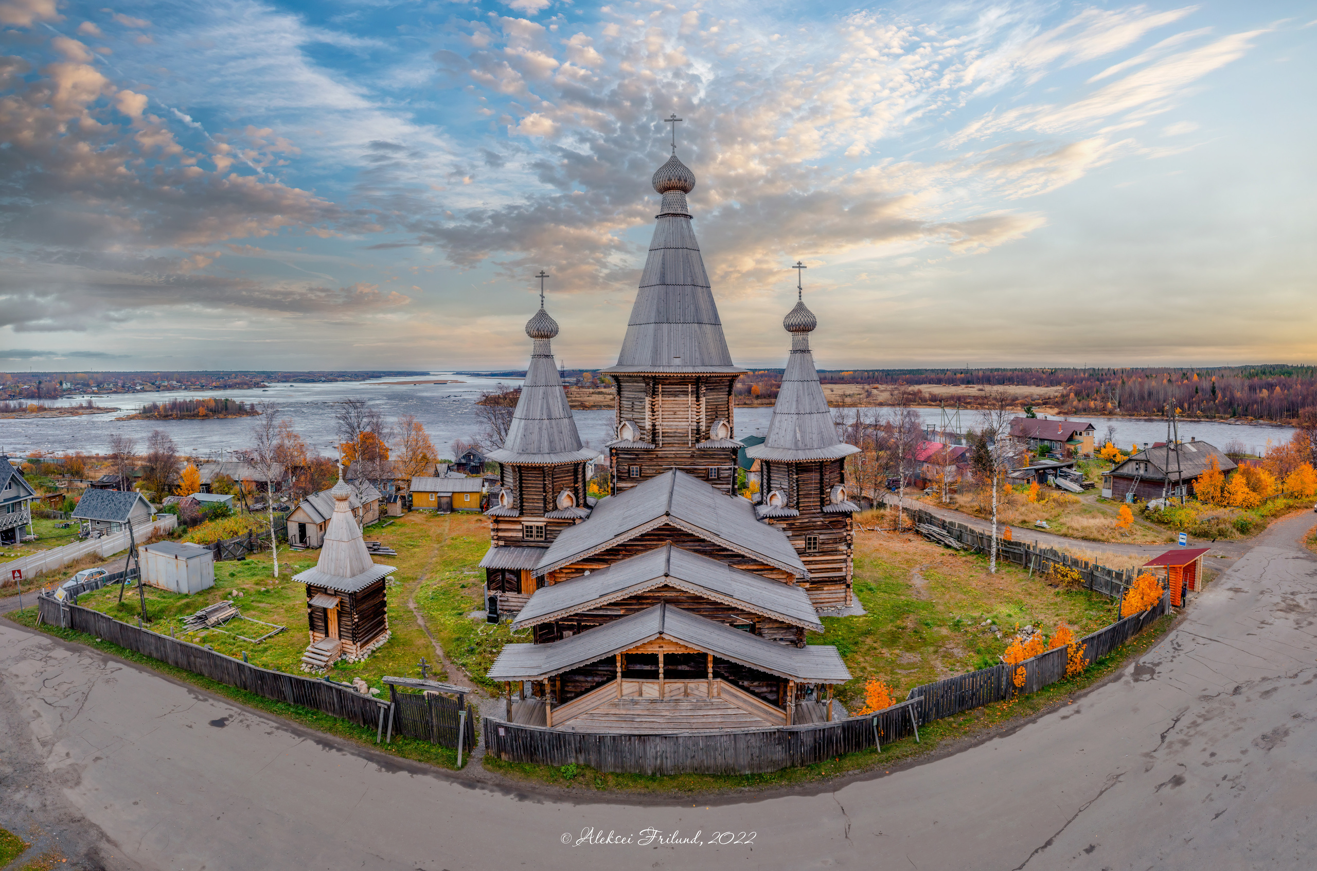 Деревянная архитектура Карелии. Аэросъемка. Фото и Видео в Карелии. Алексей Фрилунд