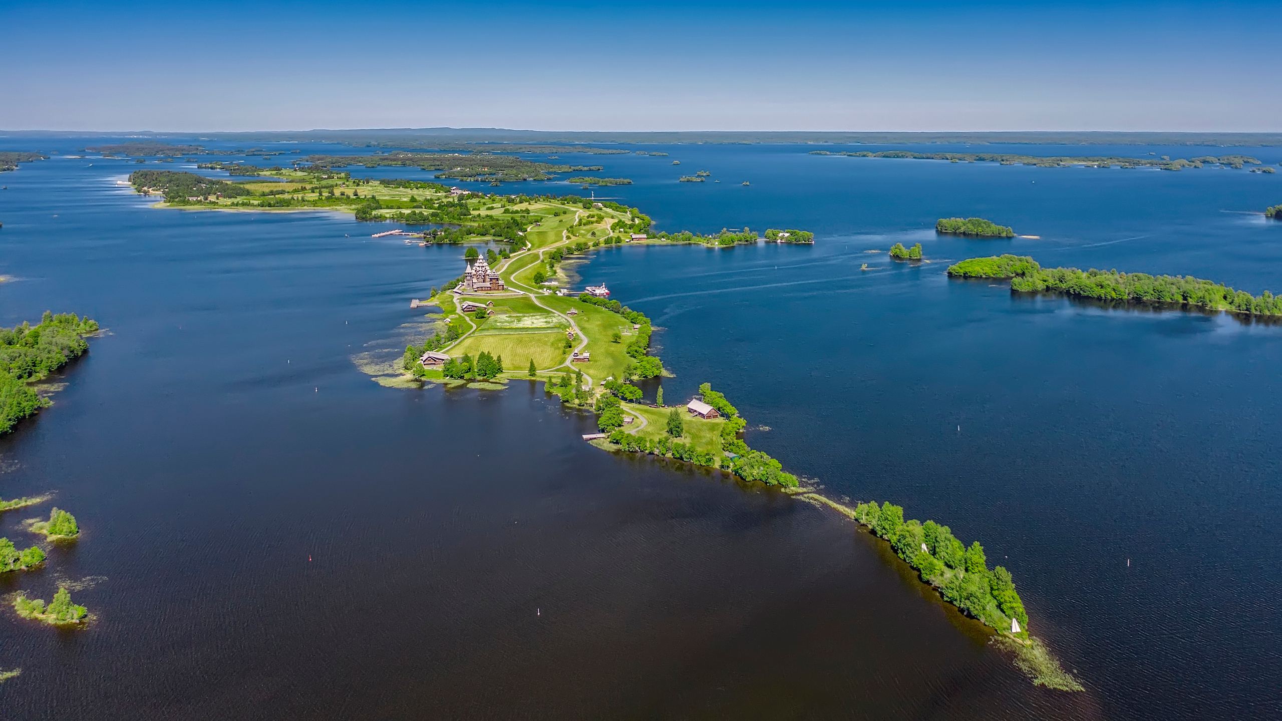 Кижи (историко-архитектурный музей). Аэросъемка. Фото и Видео в Карелии. Алексей Фрилунд