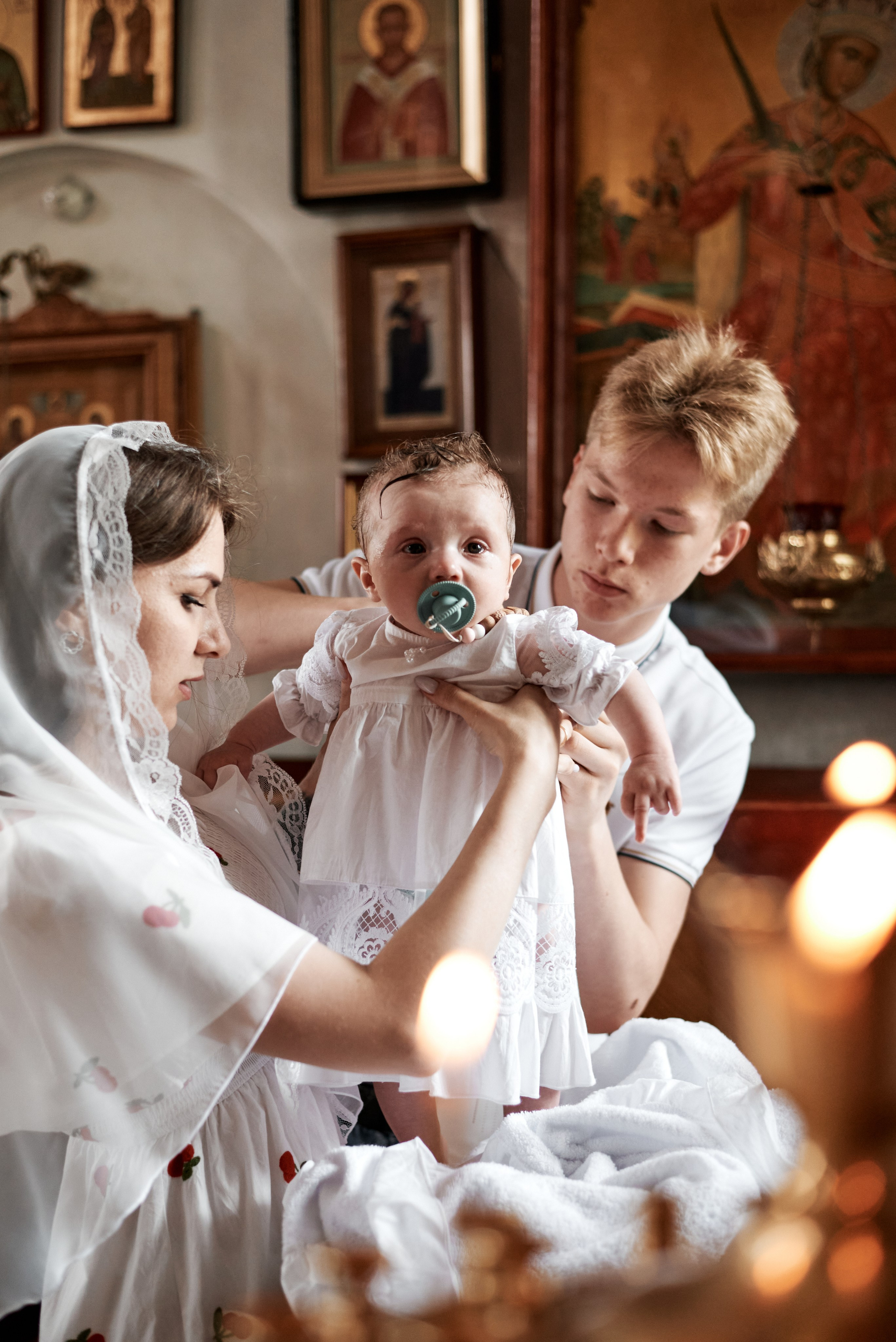 Фотосъемка таинства крещения. Семейный фотограф в Железнодорожном Масаева Елена