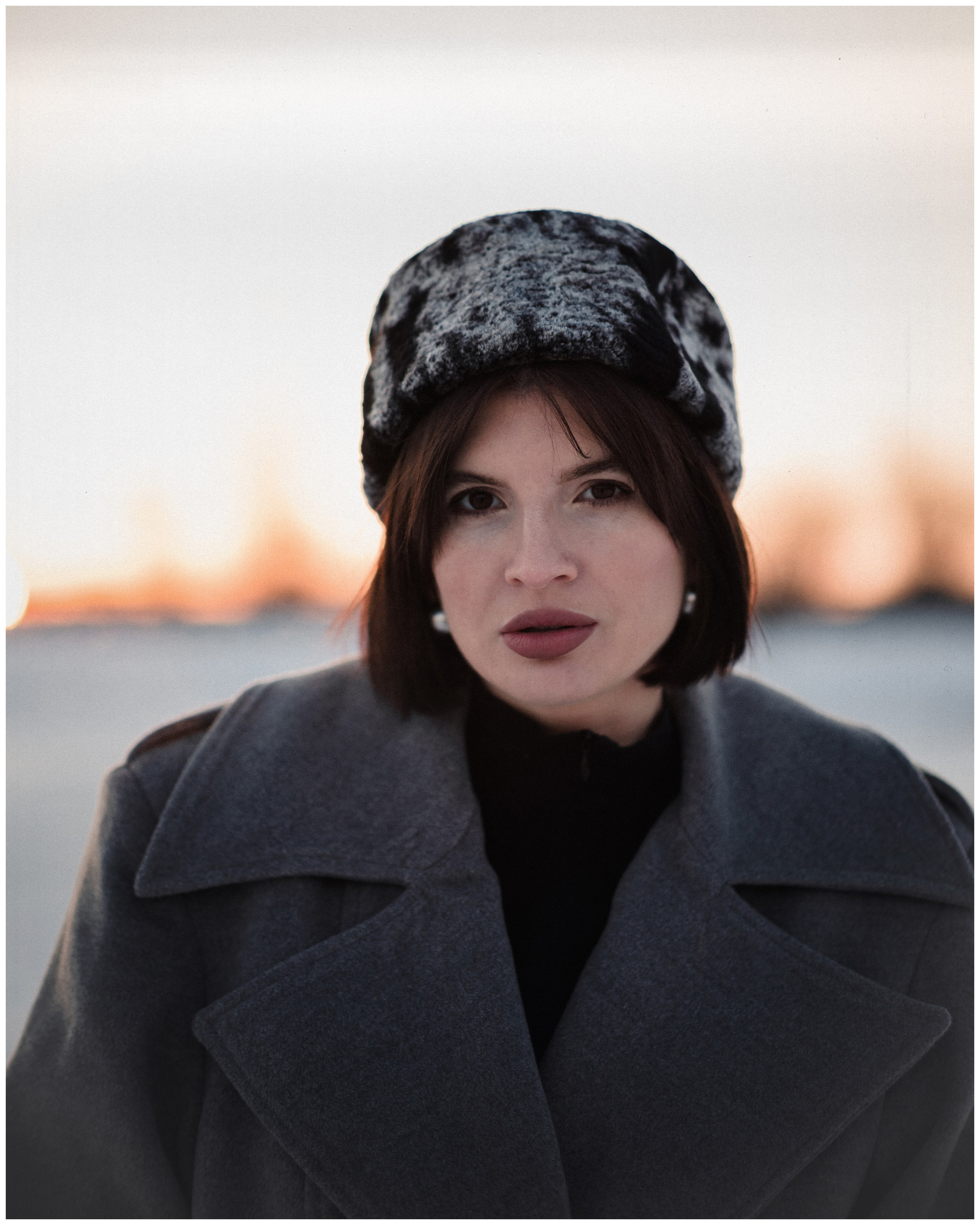 Фотосъёмка с цветком на льду на Ростовском море