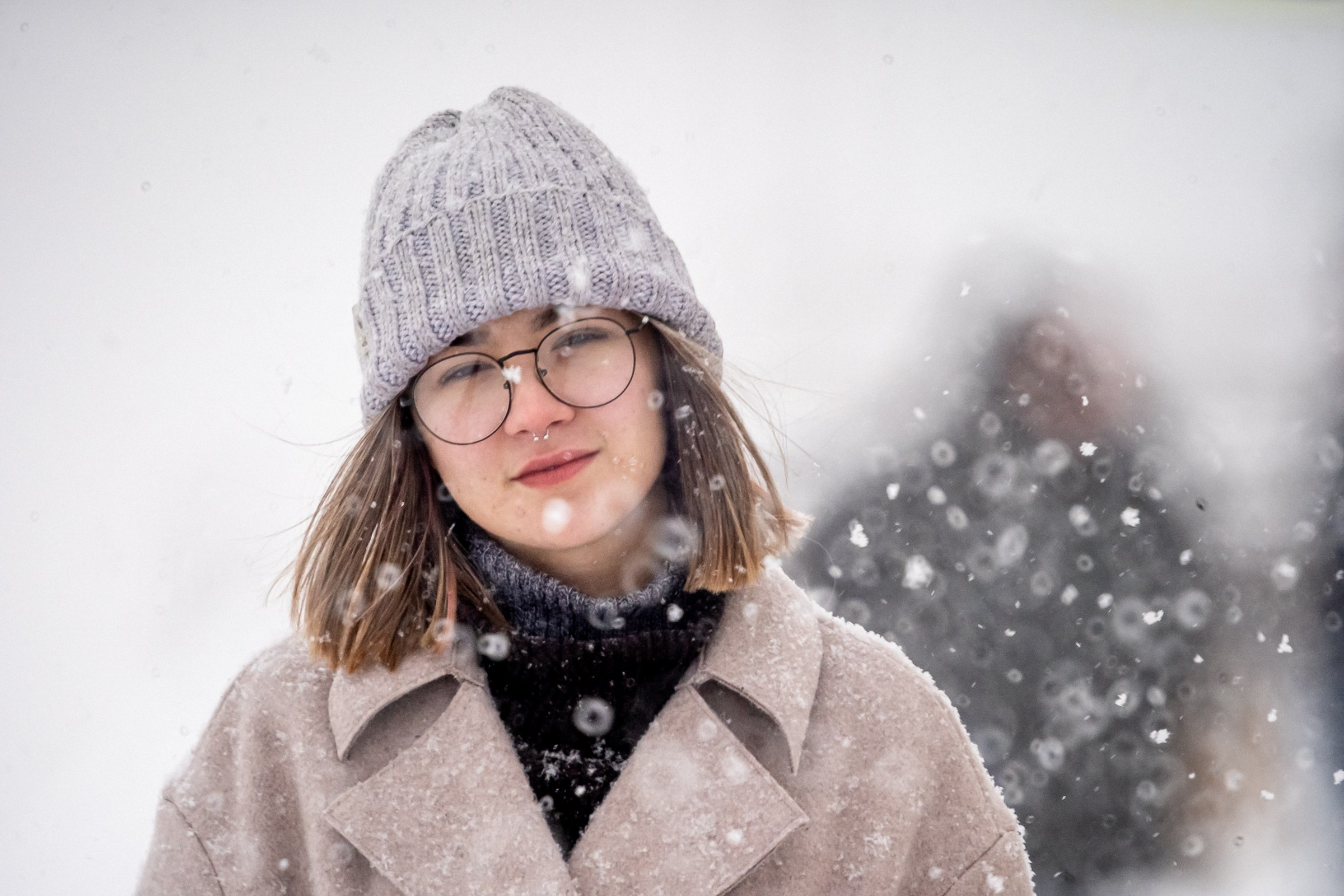 Фрося. Снегопад. Портретный фотограф в Санкт-Петербурге Александр Быстрицкий