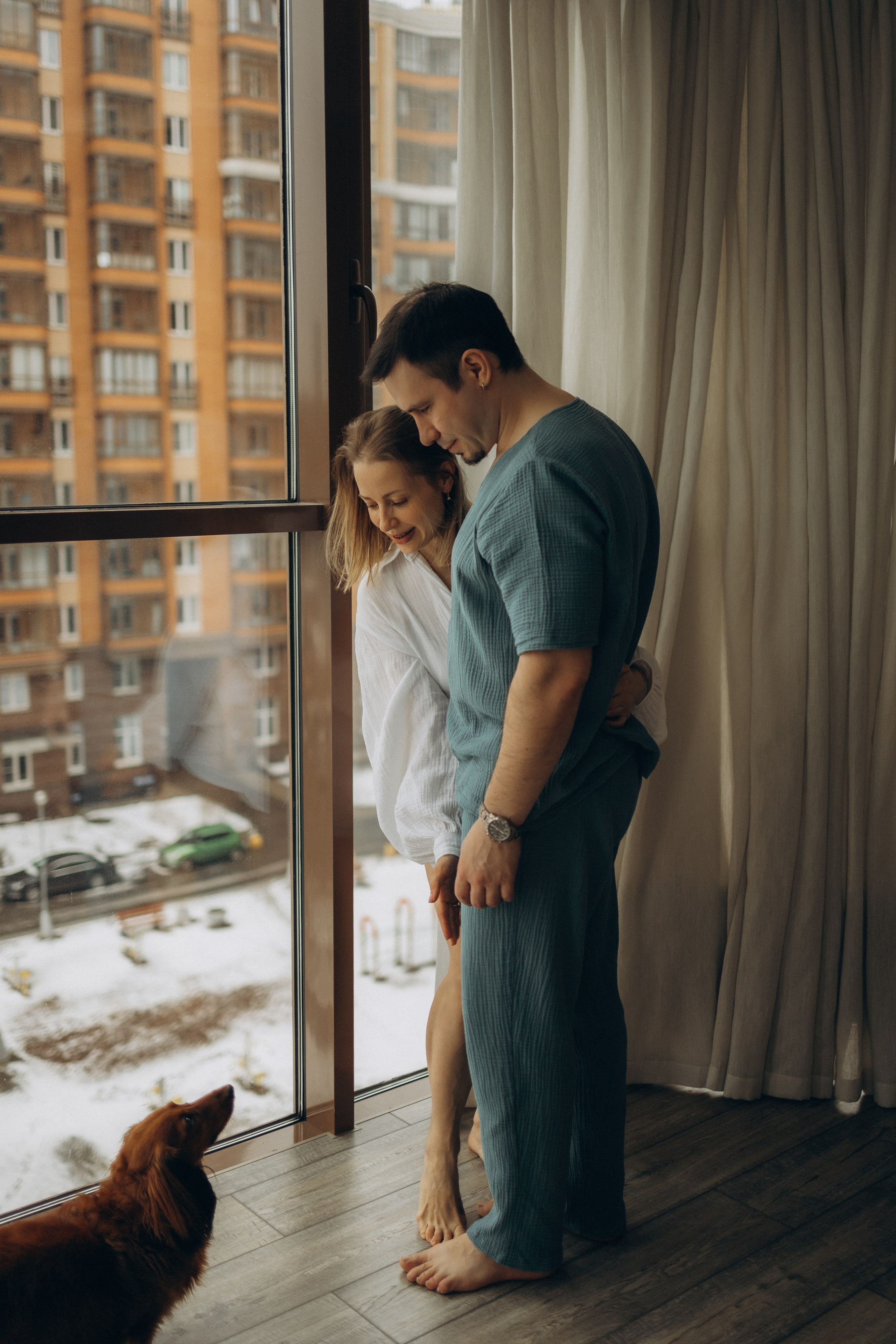 Полина, Максим и малышка Нина. Семейный, домашний, ньюборн фотограф Москва Цветкова Елизавета