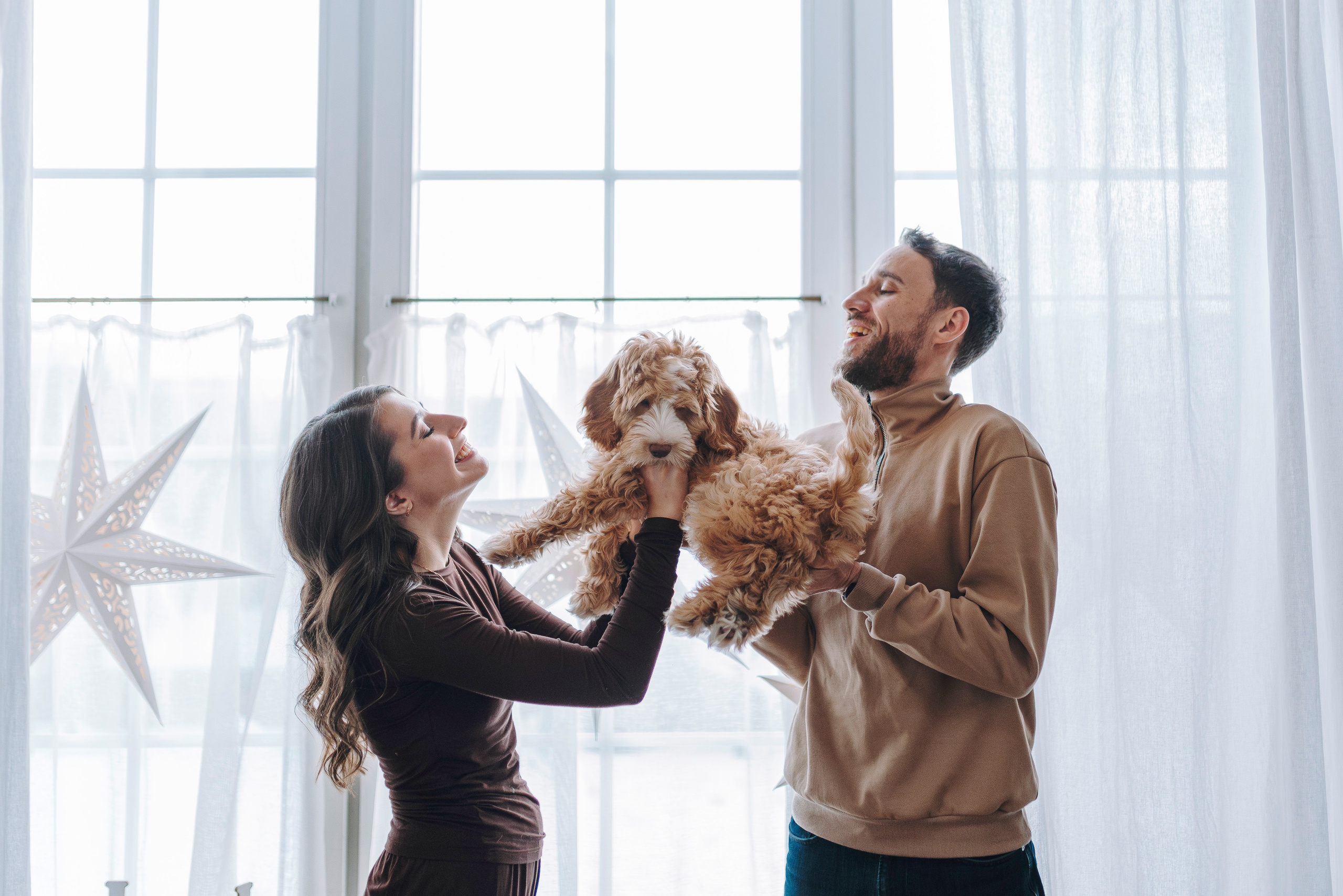 Мёрфи, Таня и Антон. Фотограф анималист в Спб недорого Олеся Майорова