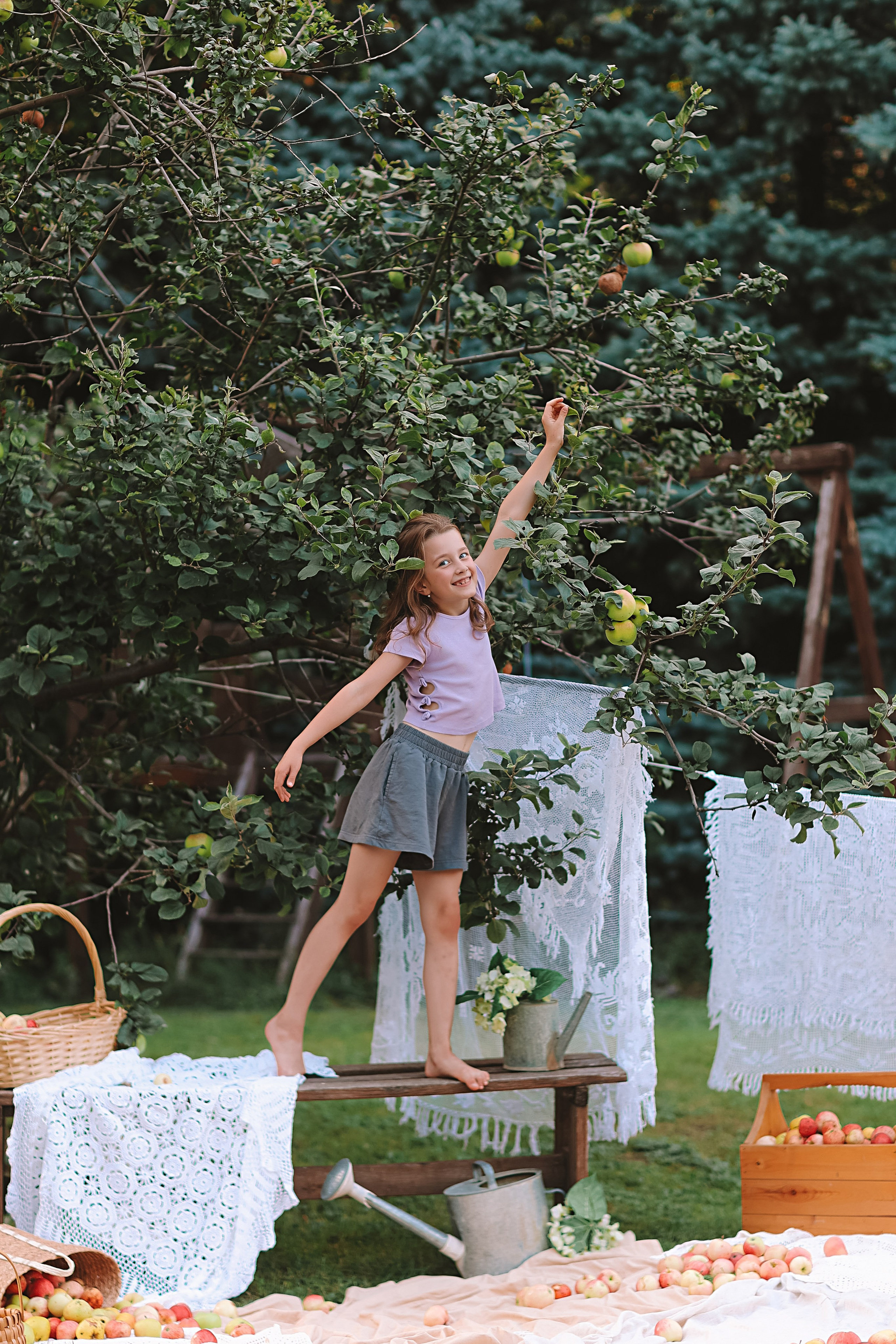 Яблоки. Семейный фотограф Тюмень, фотограф на роды Салмина Мария