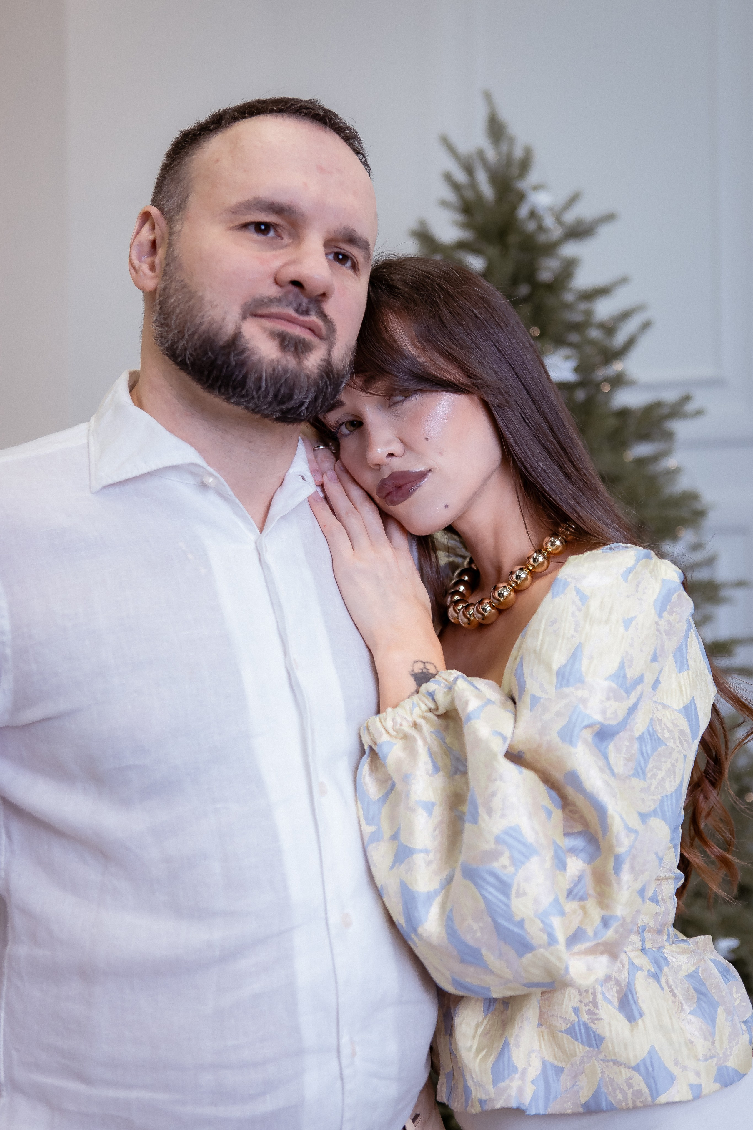 Семейная новогодняя фотосессия в фотостудии. Свадебный фотограф в Москве