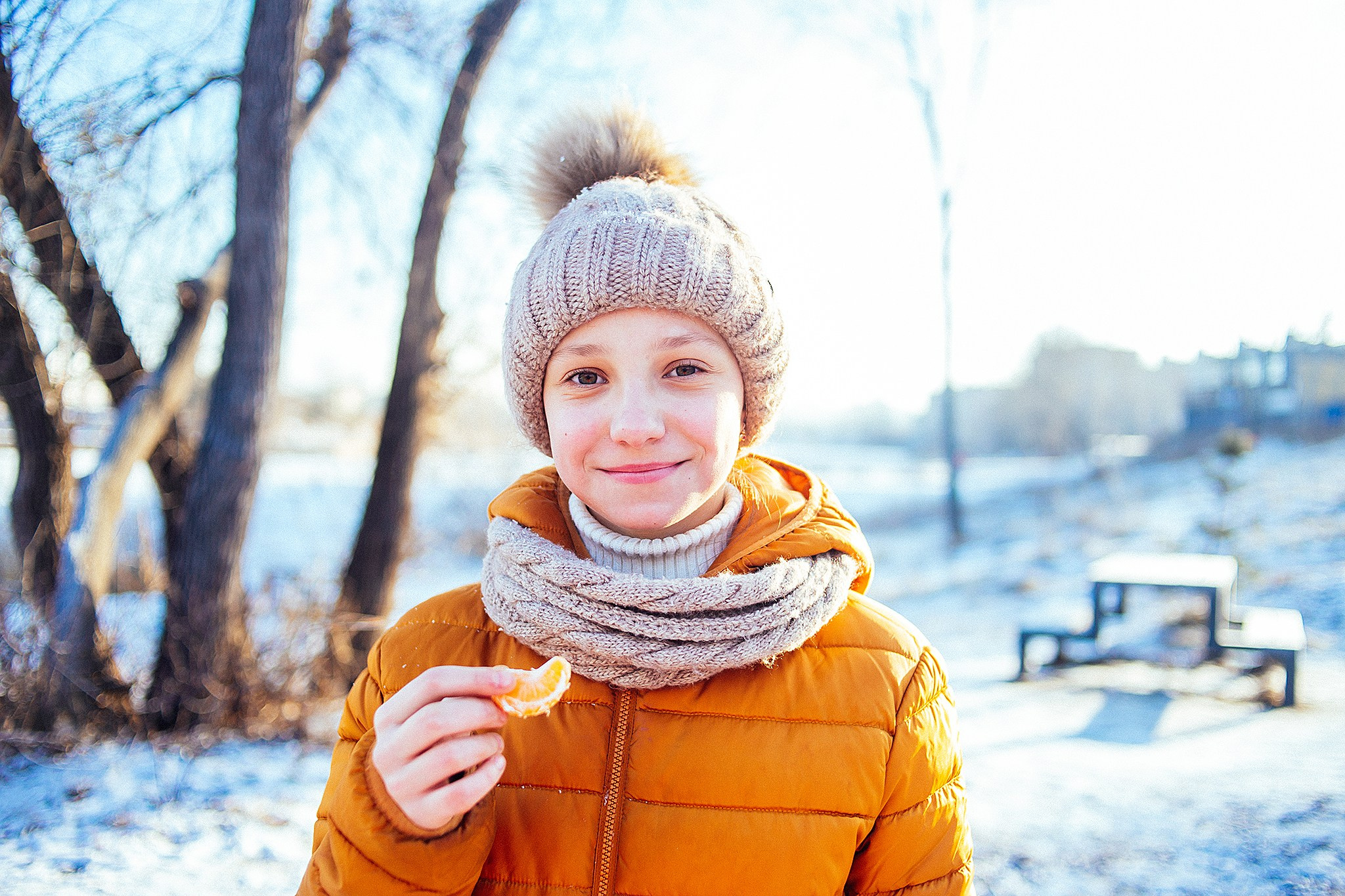 Зимняя фотопрогулка на мещерском озере с мандаринами. Детский и семейный фотограф, фотограф мероприятий Нижний Новгород