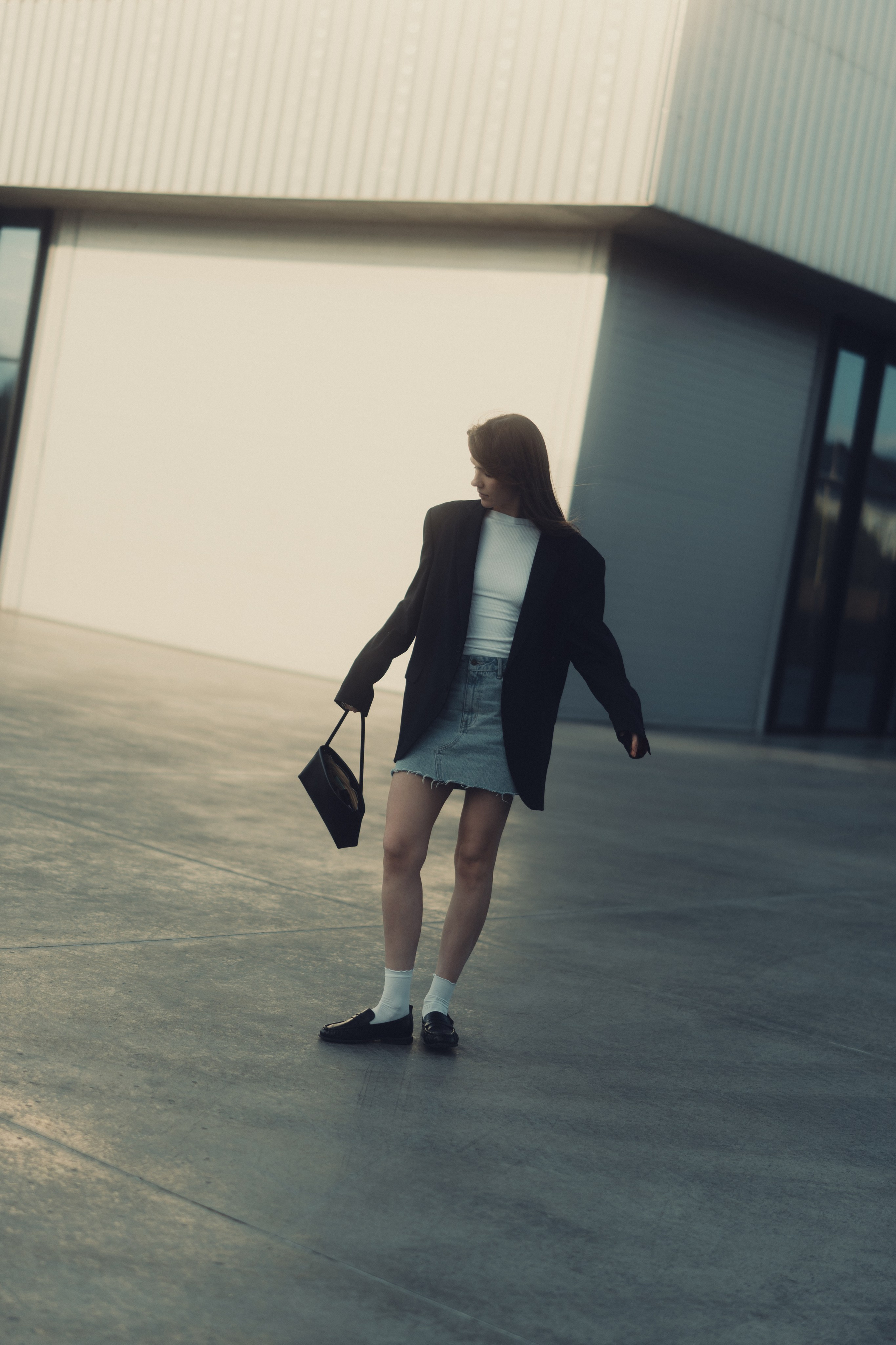 Women's portrait photo shoot at the Uram skate park in Kazan