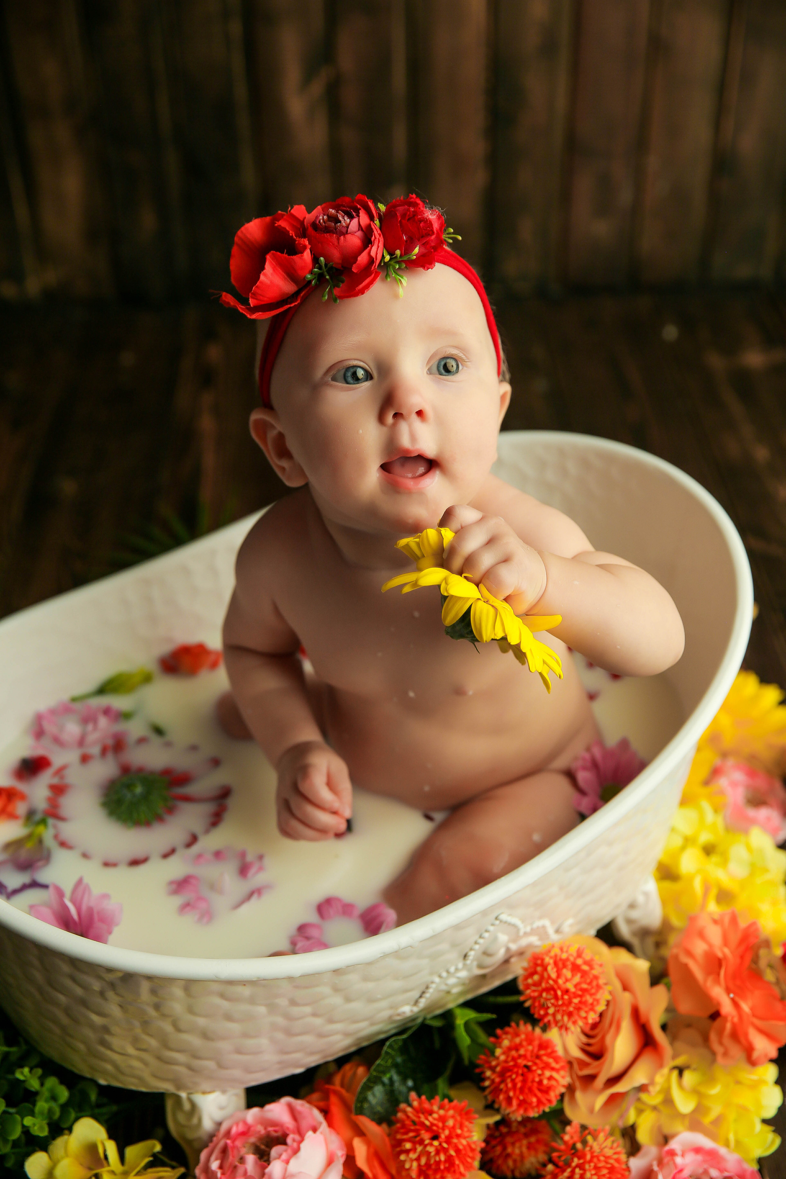 Ванночка девочки. Фотограф новорожденных. Семейный и детский фотограф в городе Сургуте