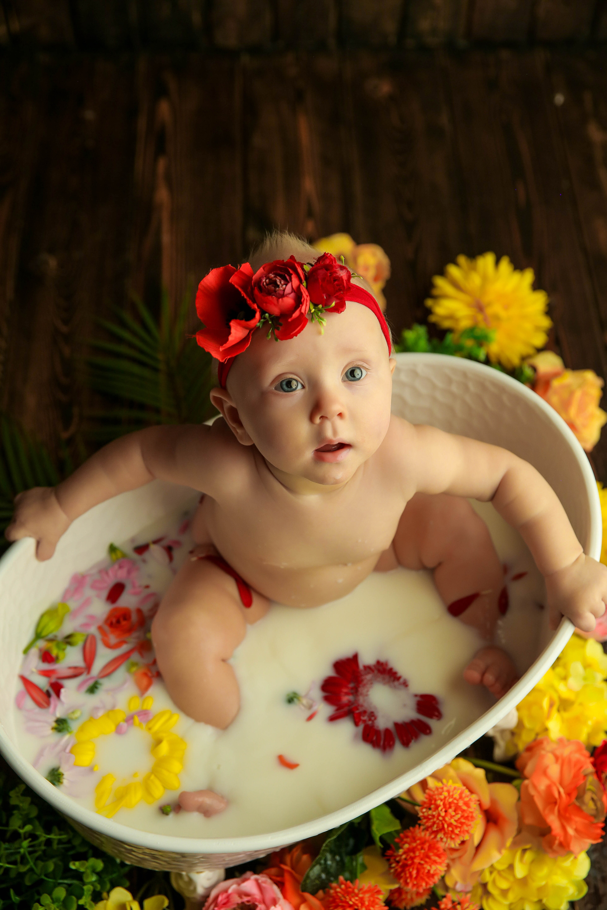 Ванночка девочки. Фотограф новорожденных. Семейный и детский фотограф в городе Сургуте