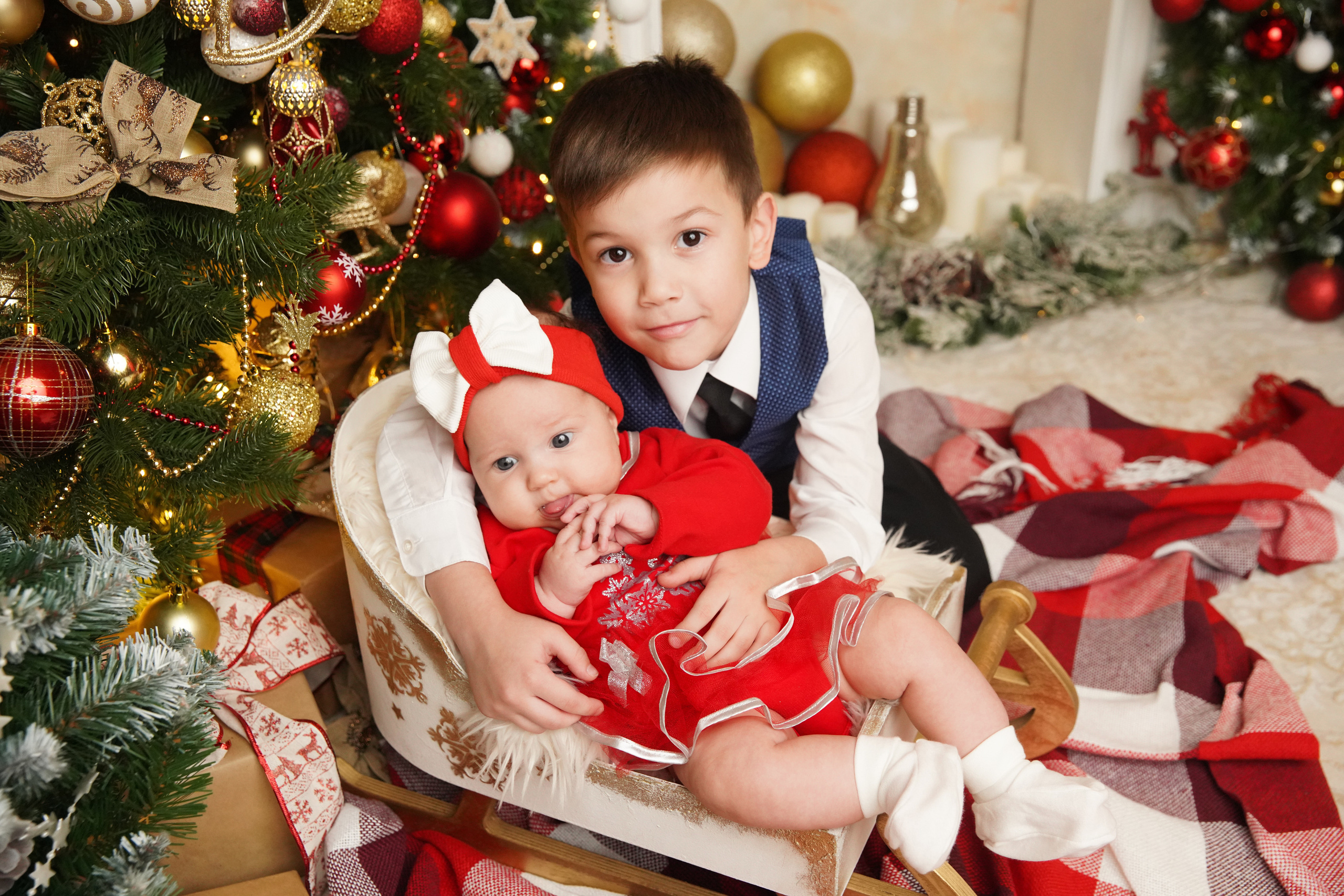 Новогодняя фотосессия. Фотограф новорожденных. Семейный и детский фотограф в городе Сургуте