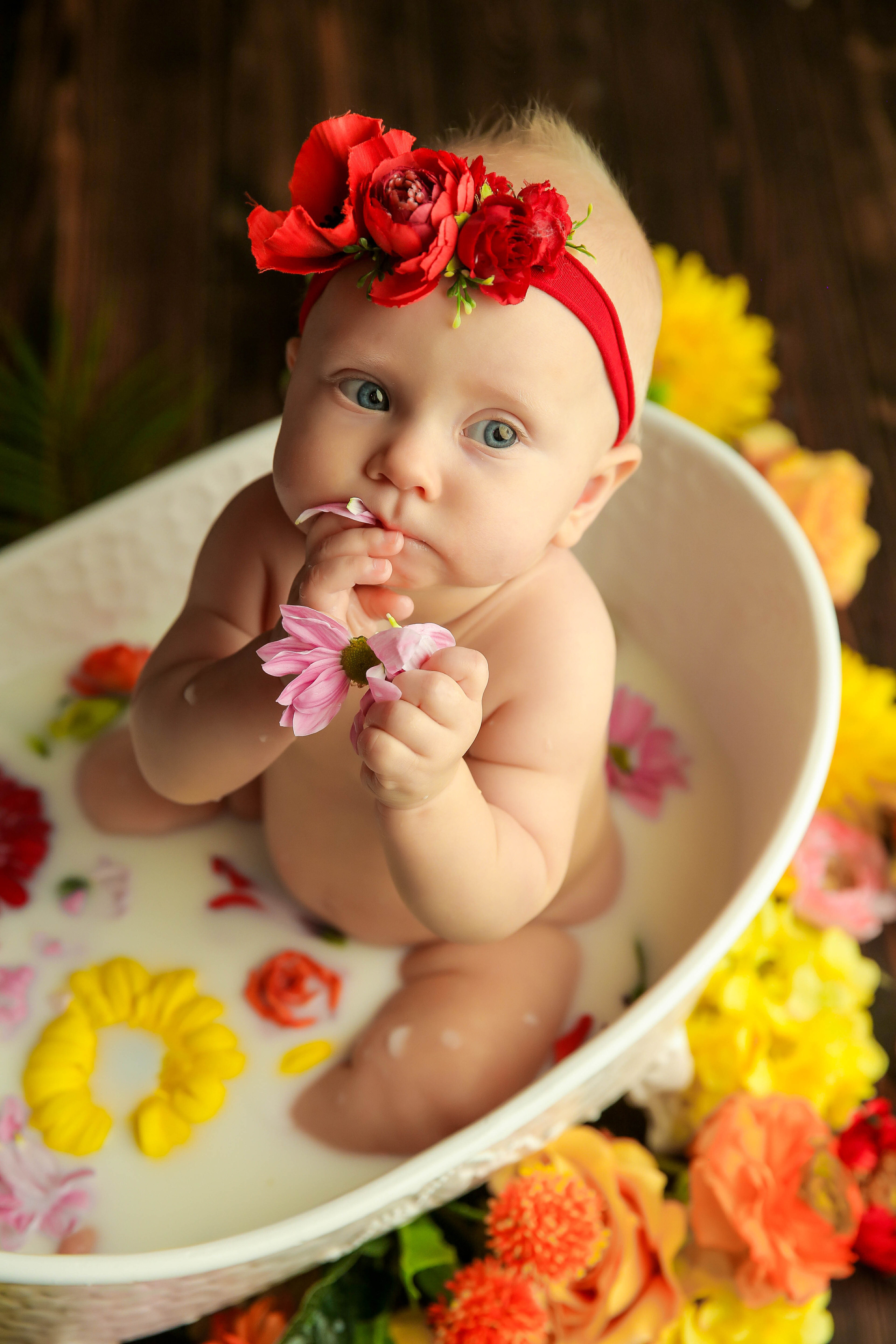 Ванночка девочки. Фотограф новорожденных. Семейный и детский фотограф в городе Сургуте