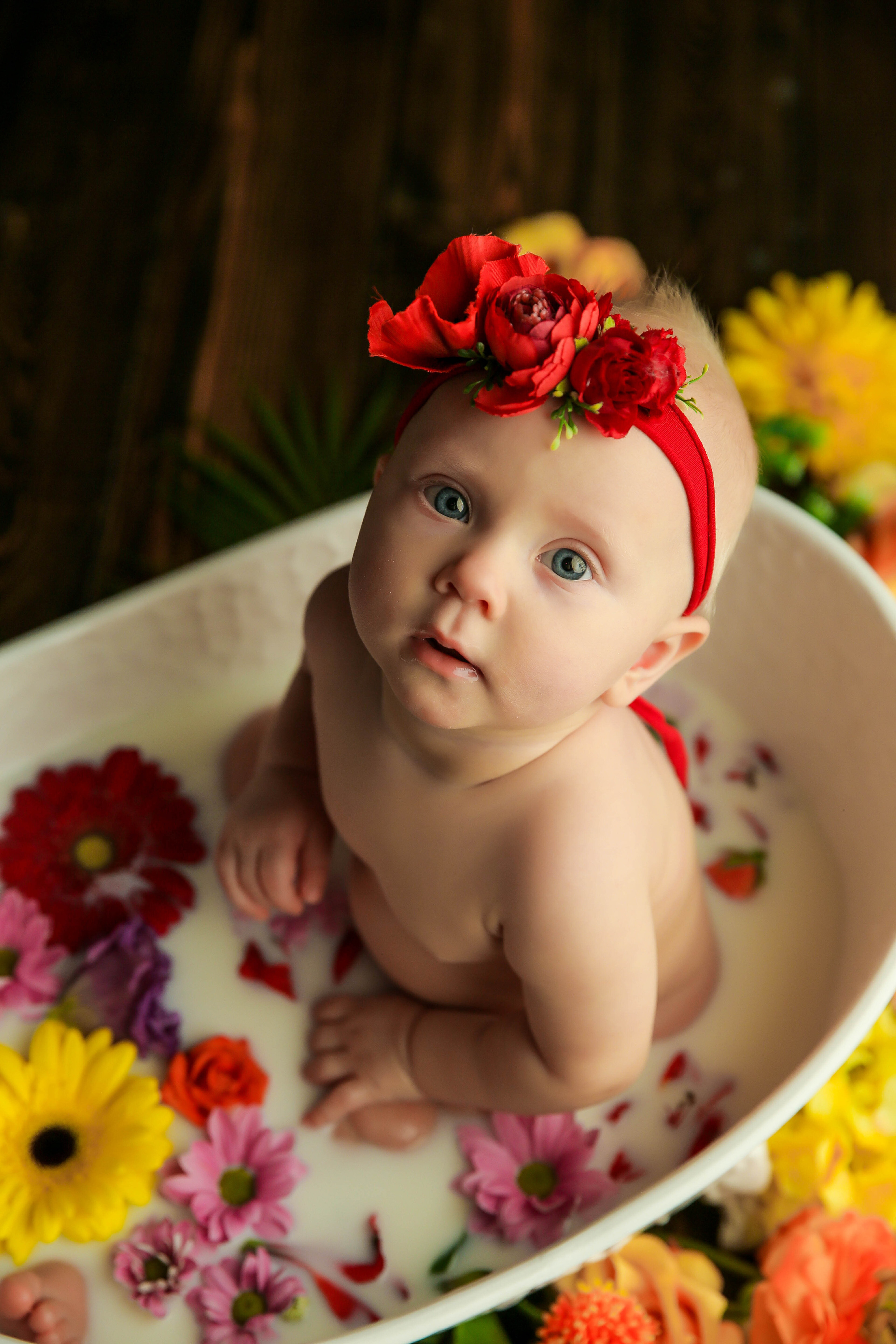 Ванночка девочки. Фотограф новорожденных. Семейный и детский фотограф в городе Сургуте