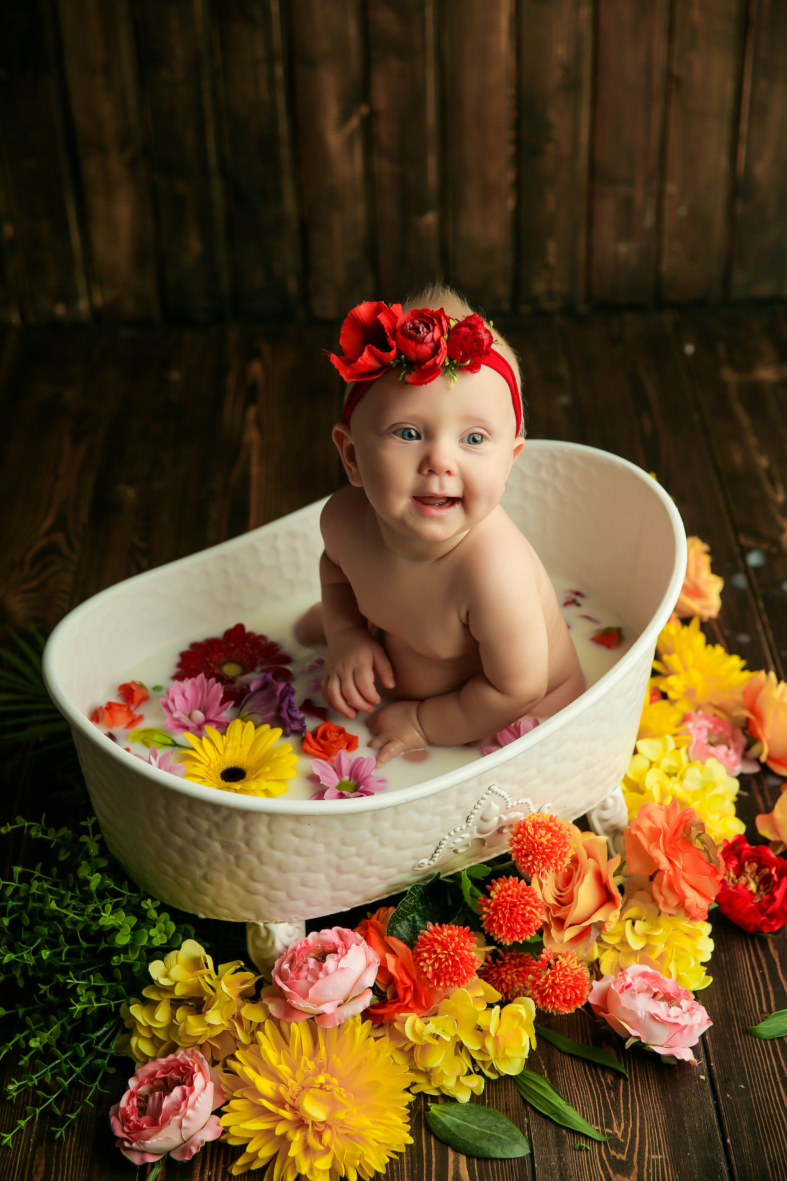 Ванночка девочки. Фотограф новорожденных. Семейный и детский фотограф в городе Сургуте