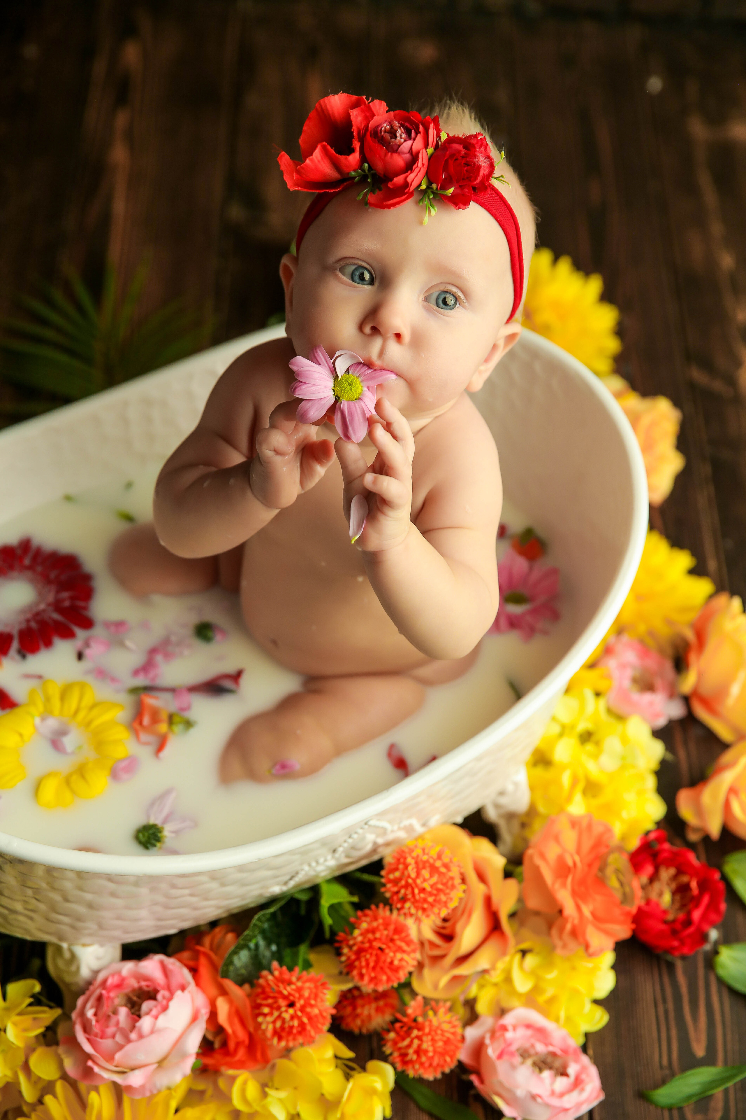 Ванночка девочки. Фотограф новорожденных. Семейный и детский фотограф в городе Сургуте