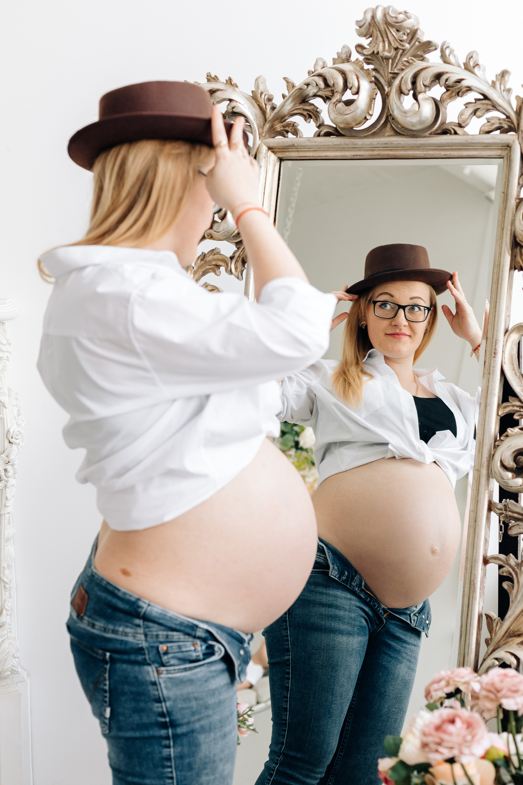 Фотосессия беременности в студии