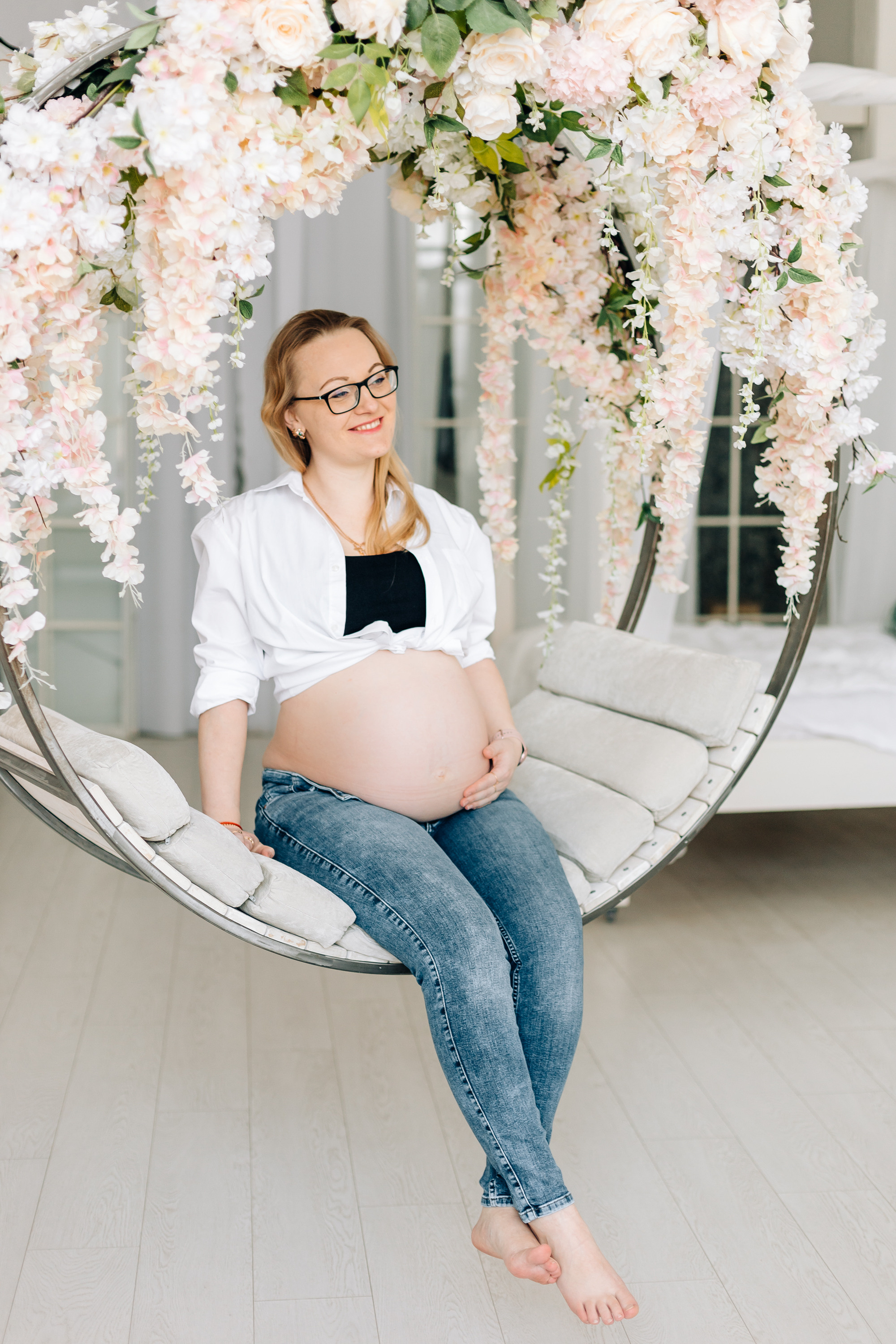 Фотосессия беременности в студии