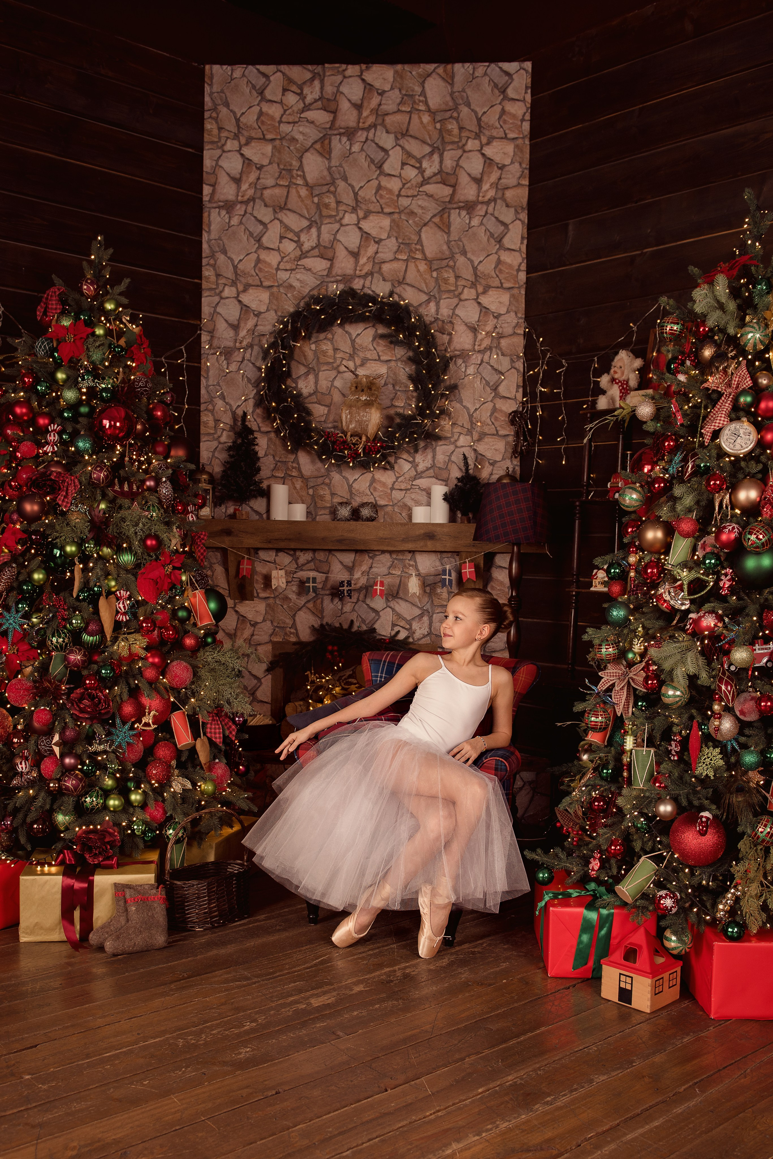 Варя и Милана Новый год. Детский фотограф в Долгопрудном и Москве