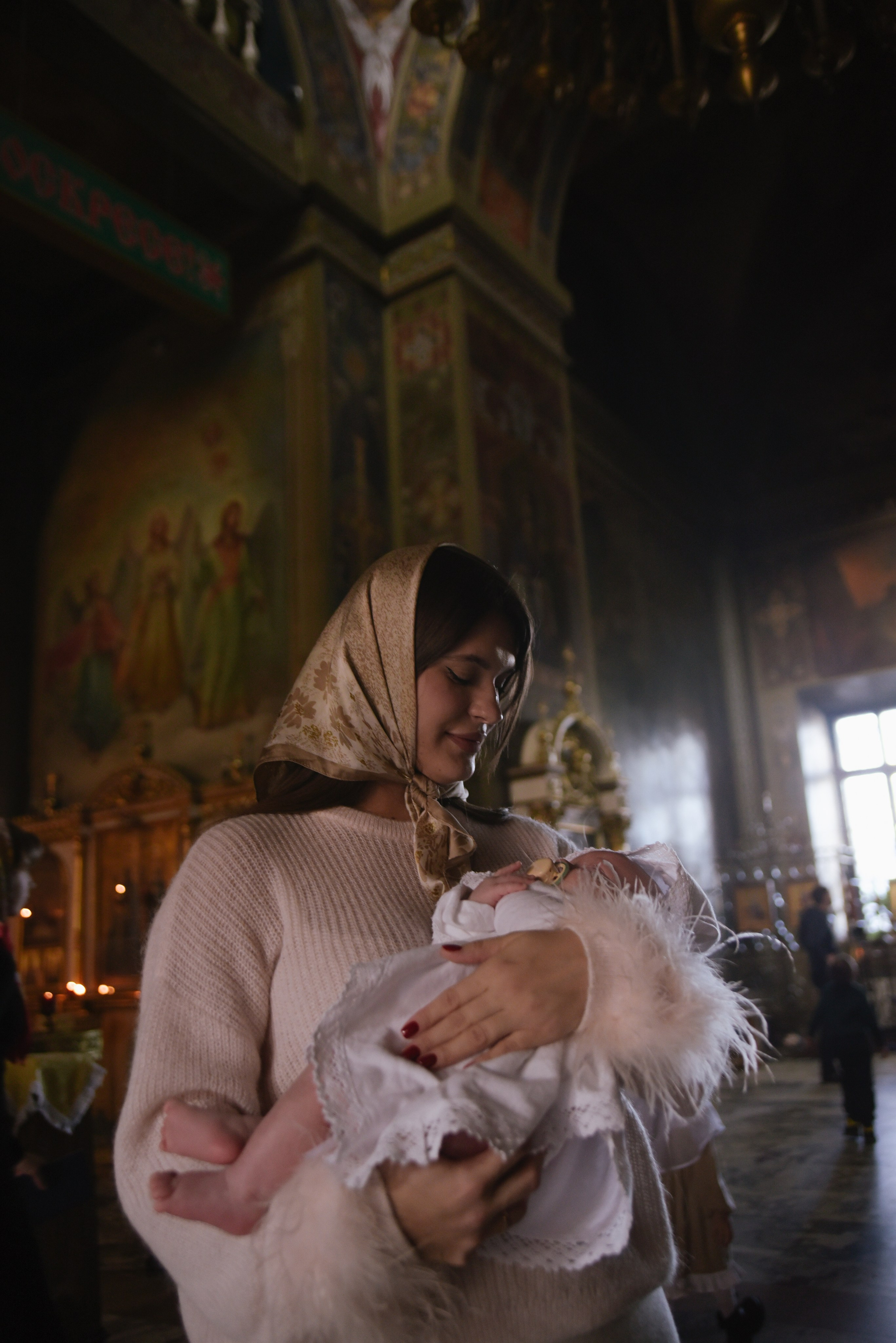 Таинство крещения Савва Храм Воскресения Словущего в Даниловской Слободе. Фотограф Лола Волна, город Москва