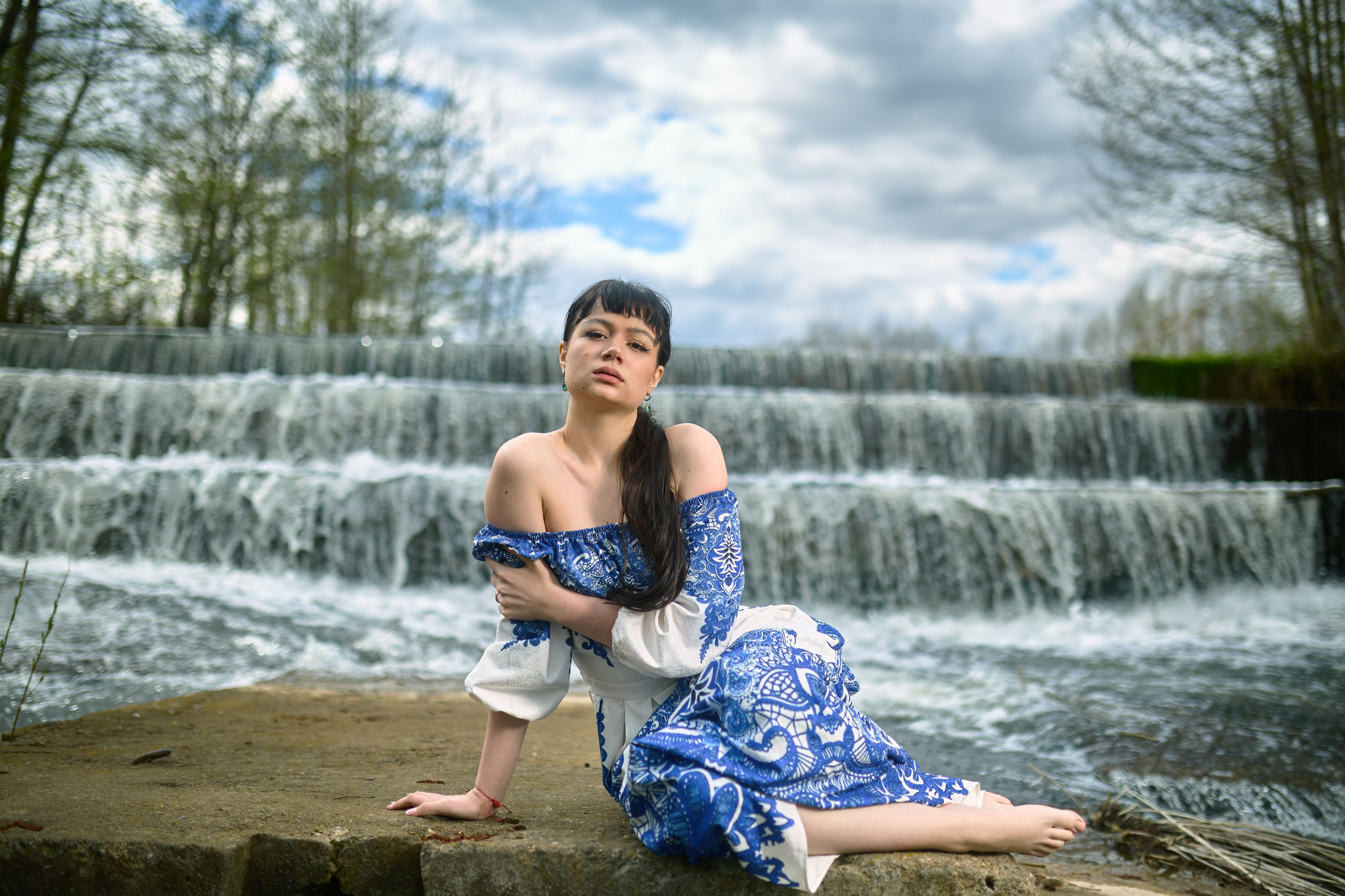 фотосессия, девушка на водопаде в торхлово, чебоксары