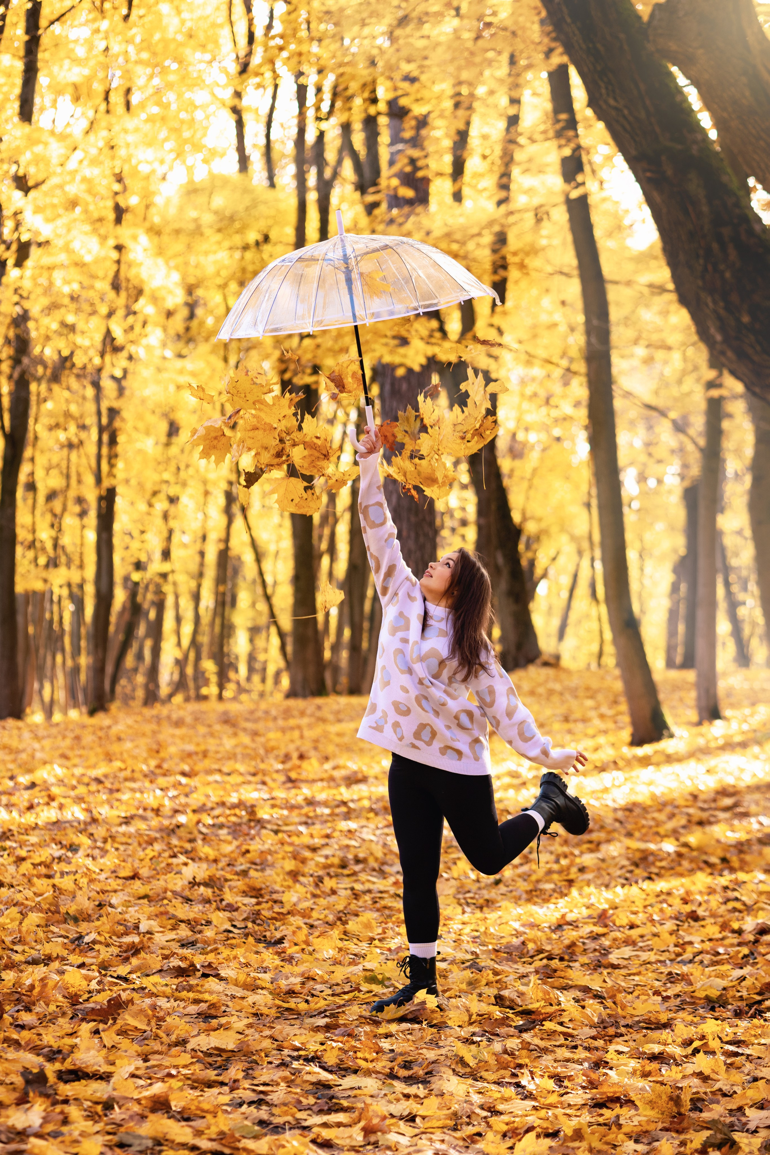 Осенняя фотосессия «История любви» в парке Быково